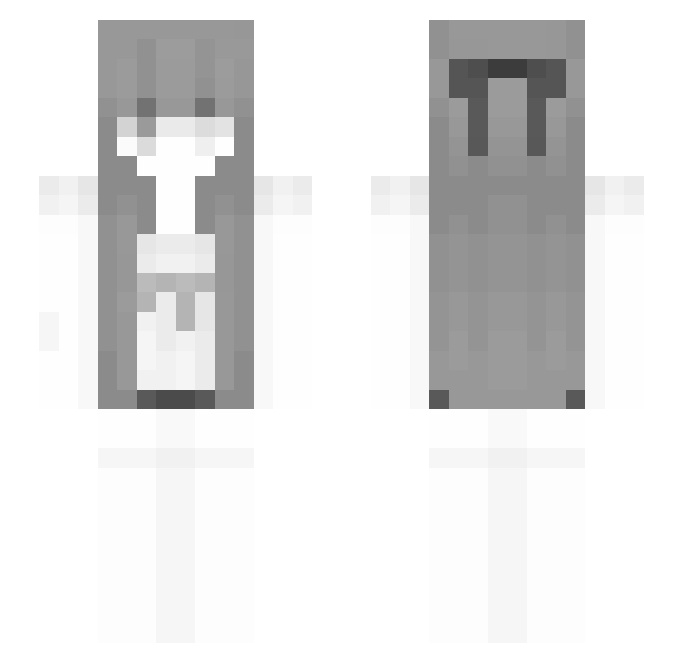 Ruklyne Minecraft skin, front and back view