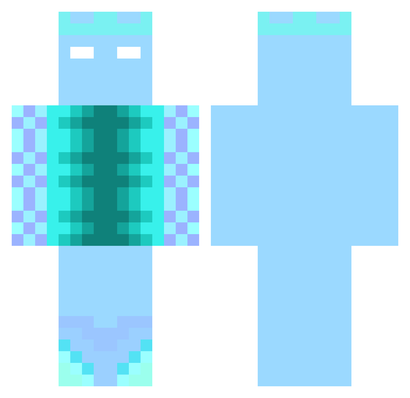 Lidmilka Minecraft skin, front and back view