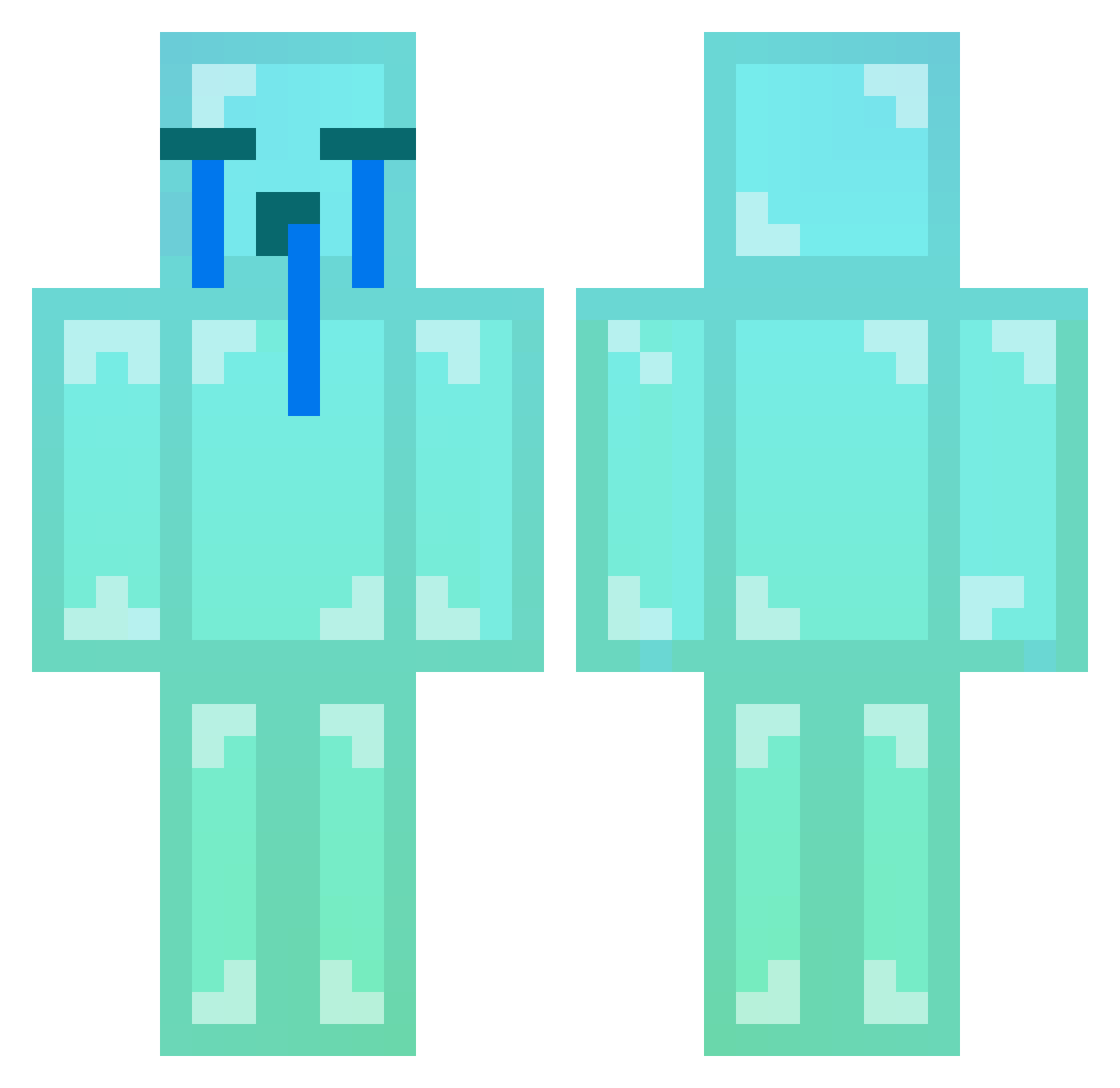 oTpTo Minecraft skin, front and back view
