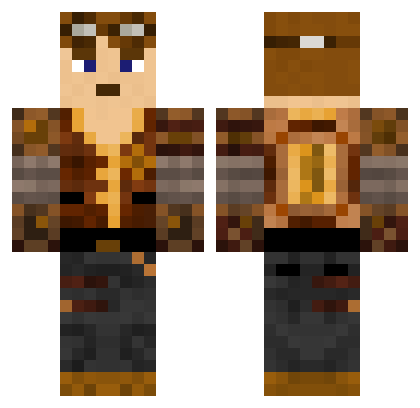 The_Boggo Minecraft skin, front and back view