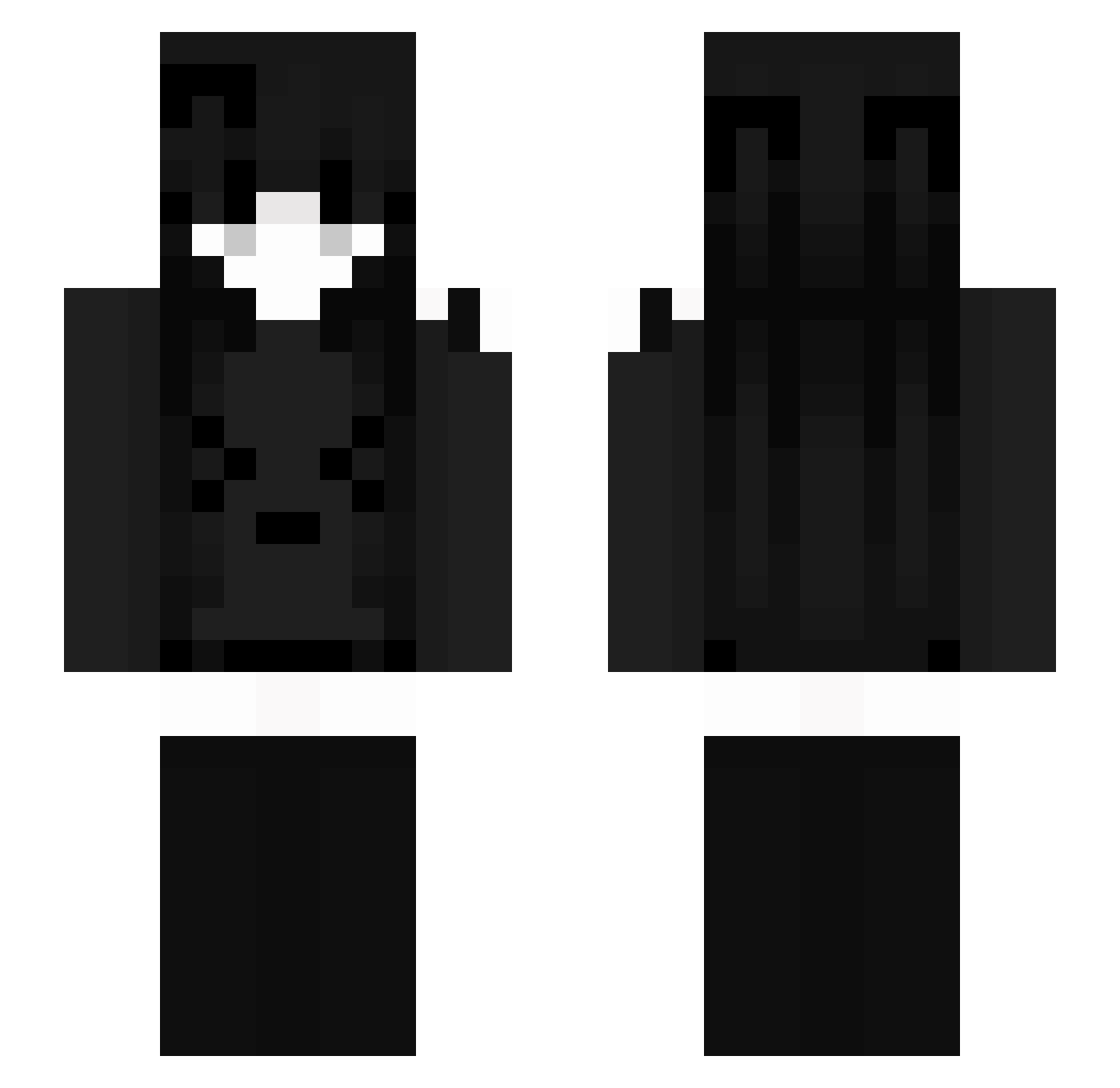 Boryniek Minecraft skin, front and back view