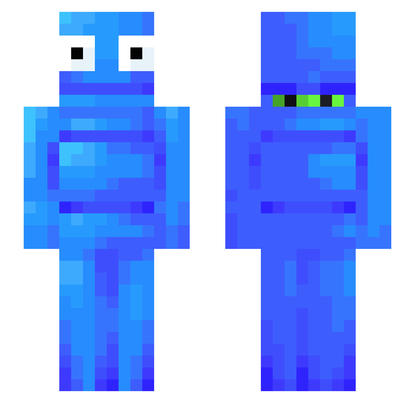 puszek_minecraft Minecraft skin, front and back view