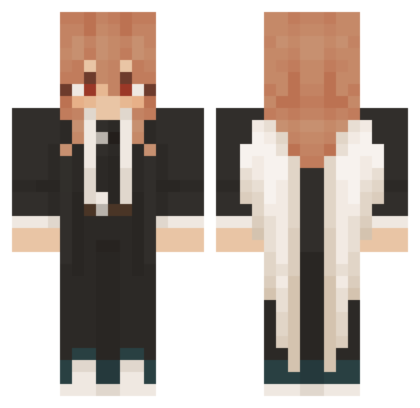 T1nko_ Minecraft skin, front and back view