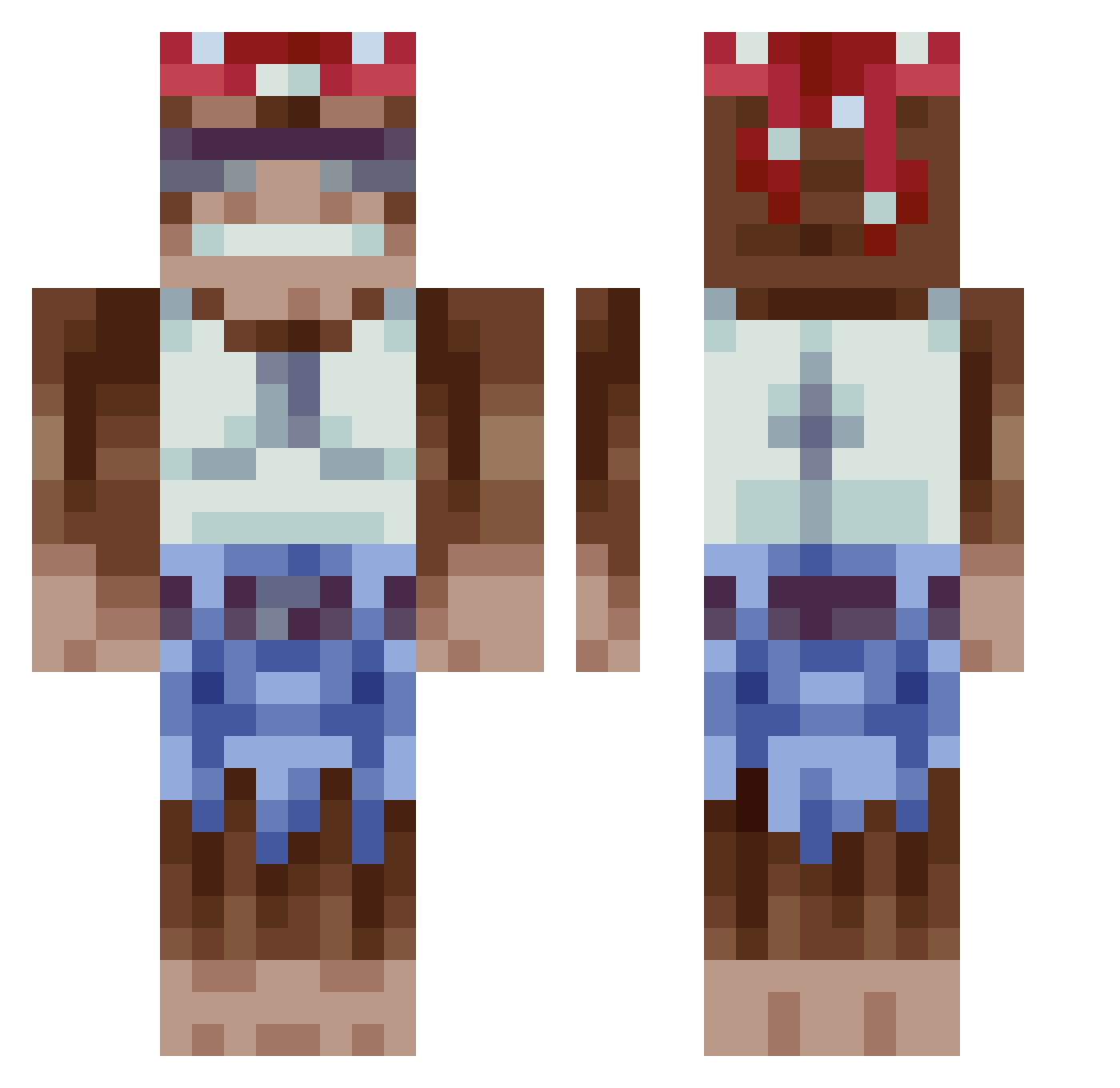 fatcocacola Minecraft skin, front and back view