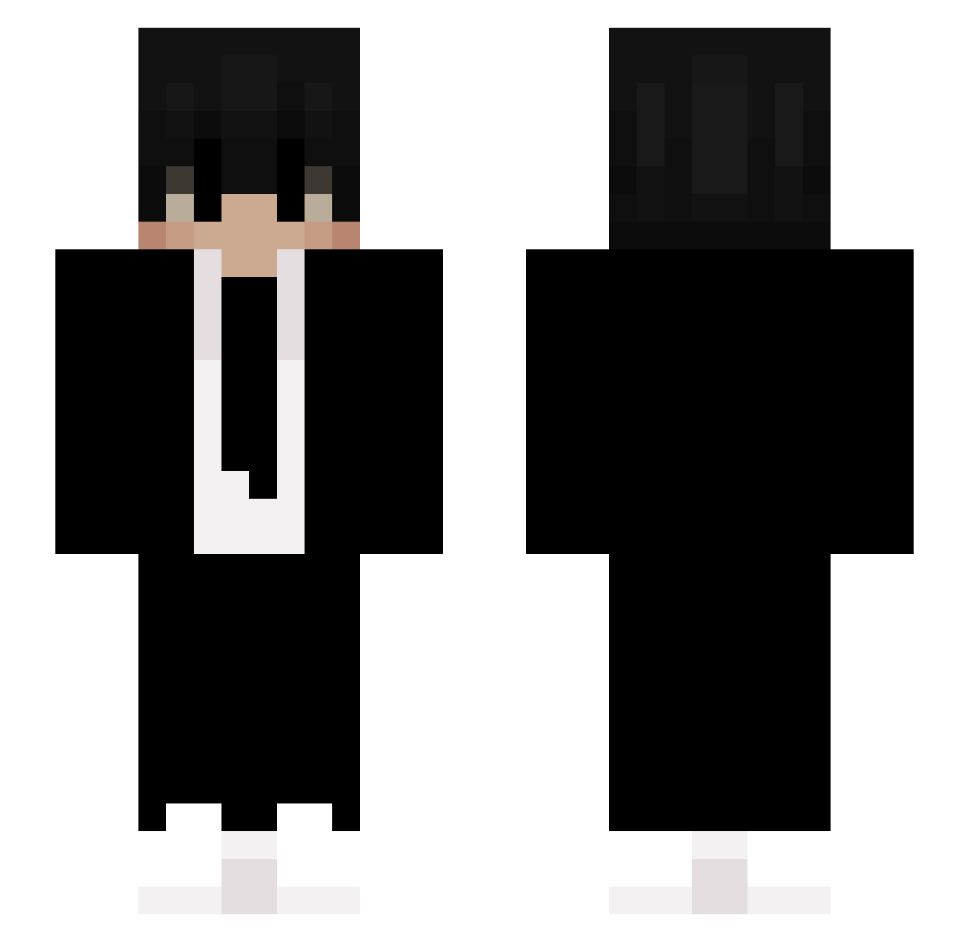 ZannderOnline Minecraft skin, front and back view