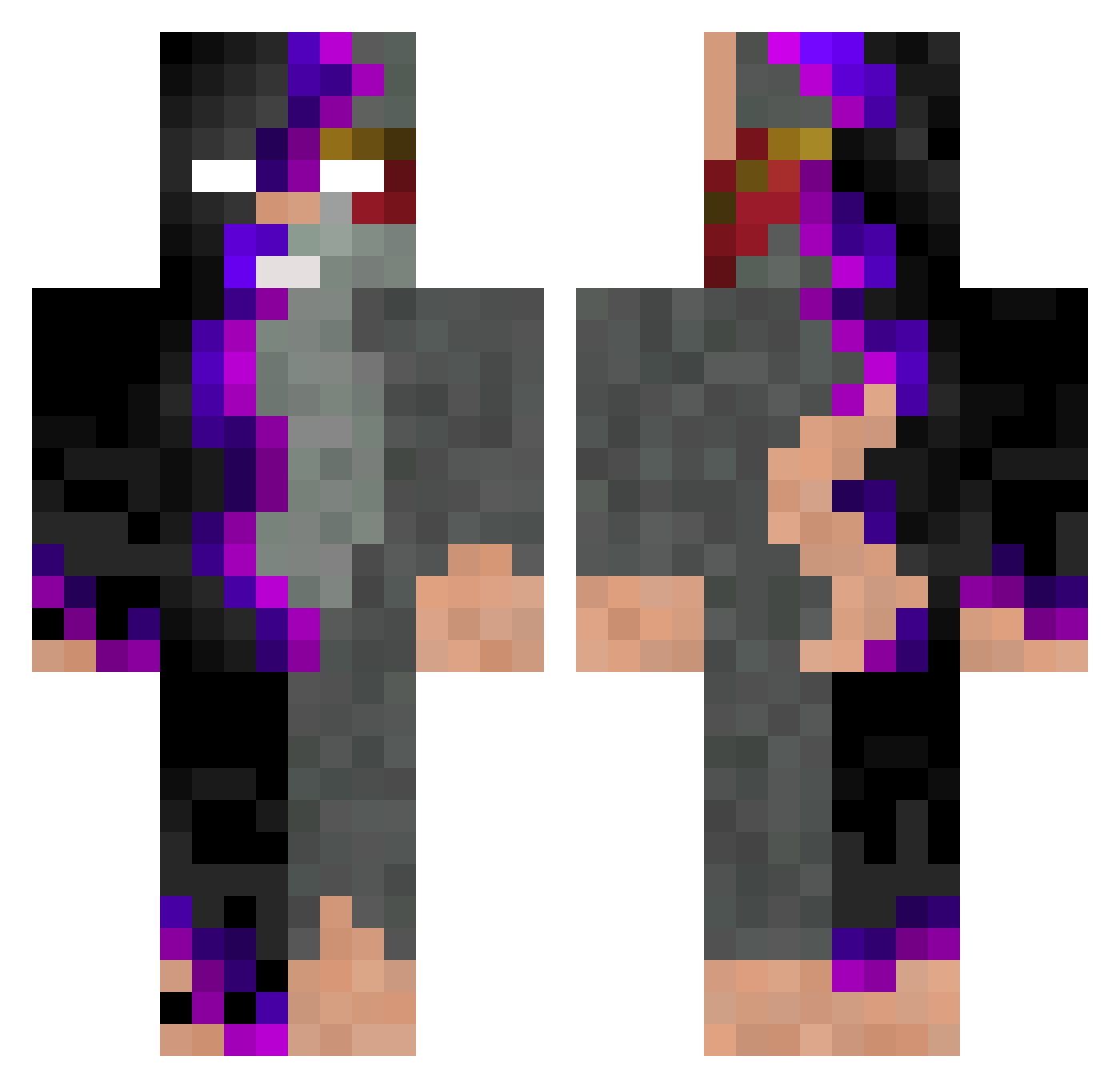 Solo_Rat Minecraft skin, front and back view