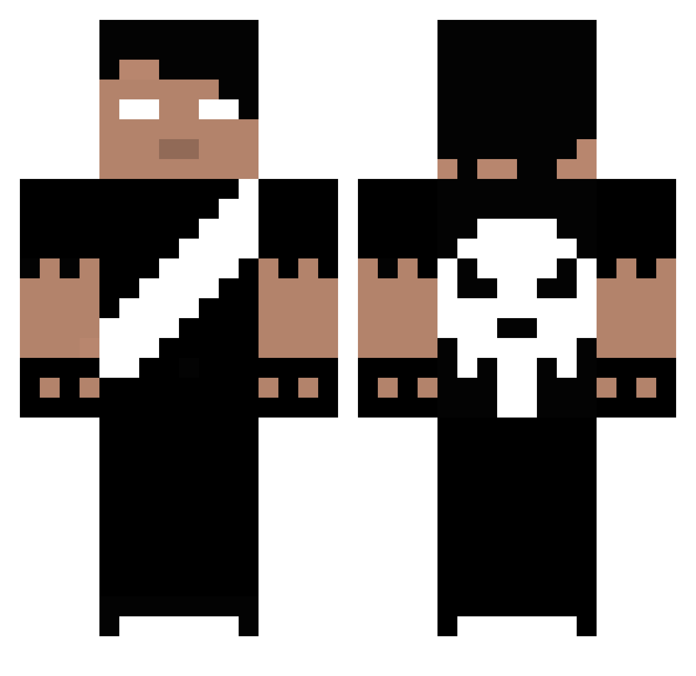 2011David2011 Minecraft skin, front and back view