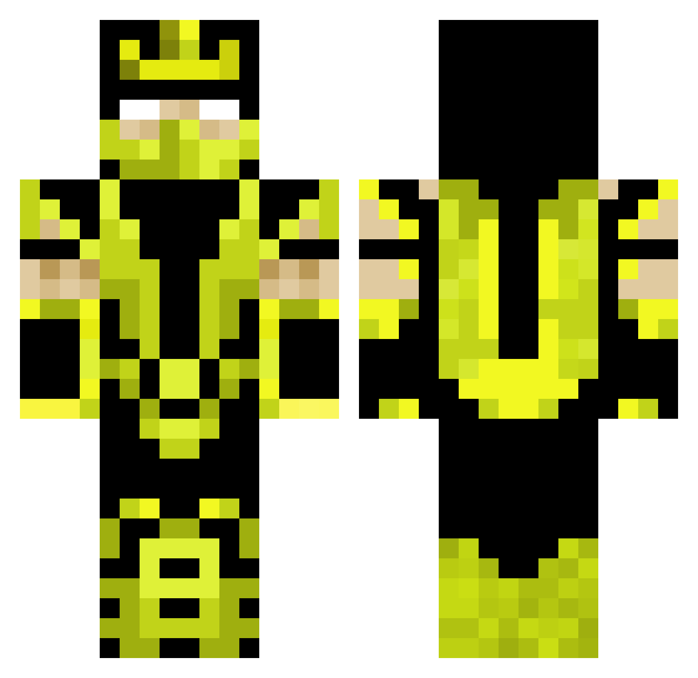 jrTsuki Minecraft skin, front and back view