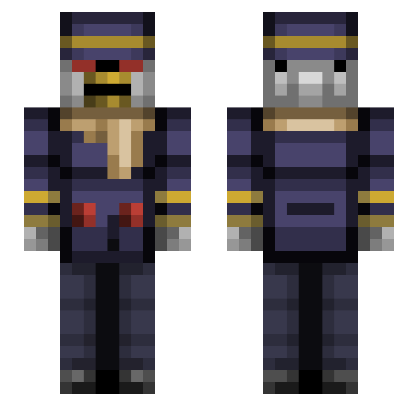 BrayanTastico Minecraft skin, front and back view