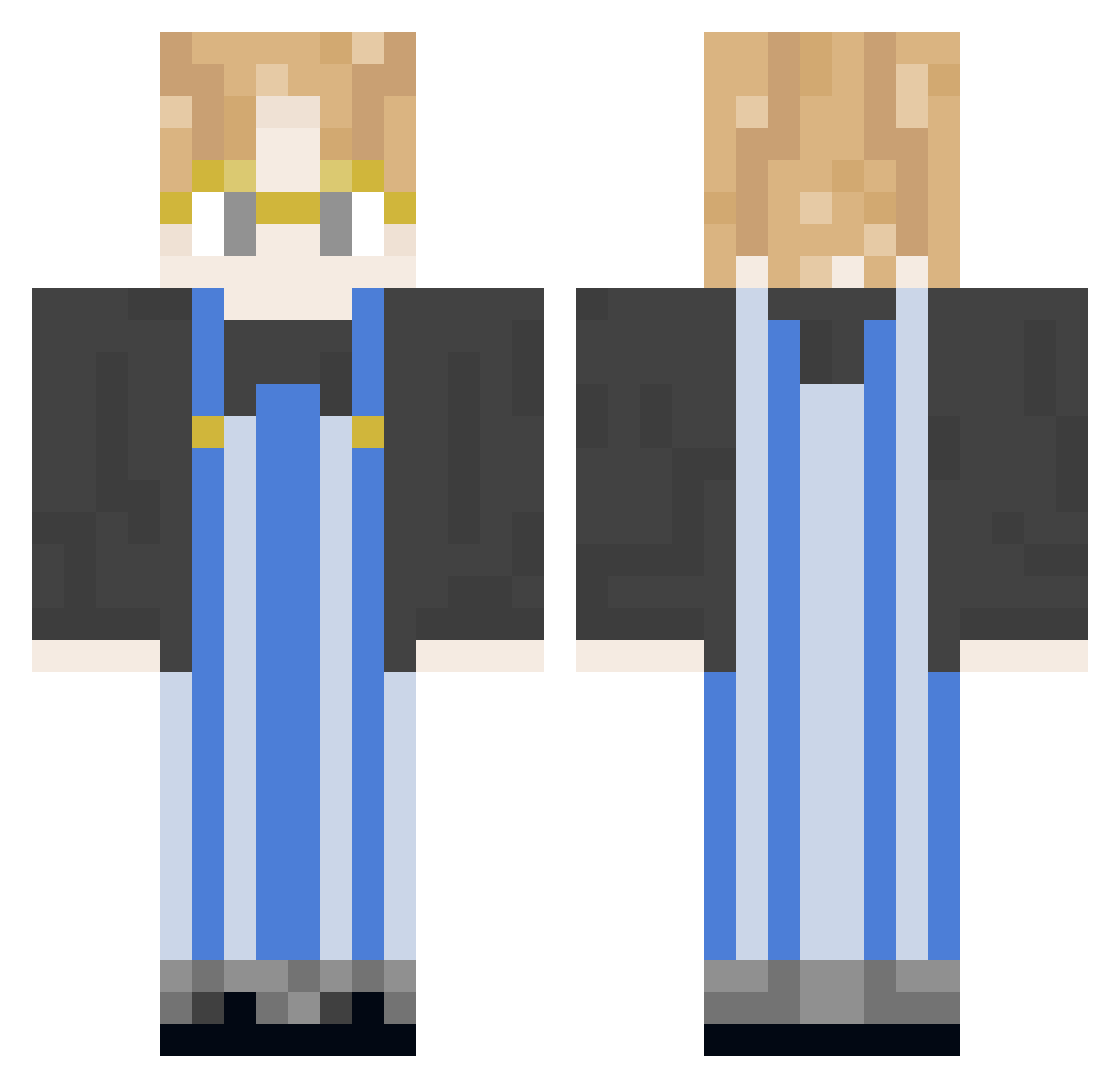 Televisor Minecraft skin, front and back view