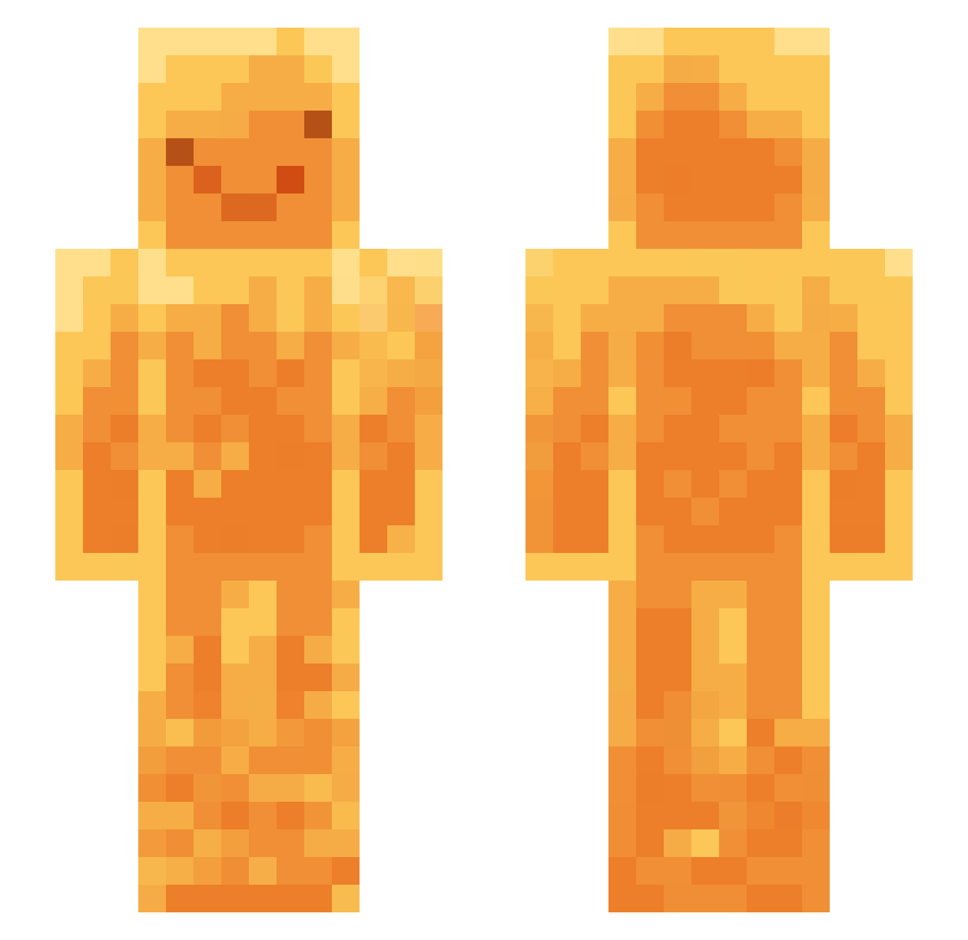 2fushka Minecraft skin, front and back view