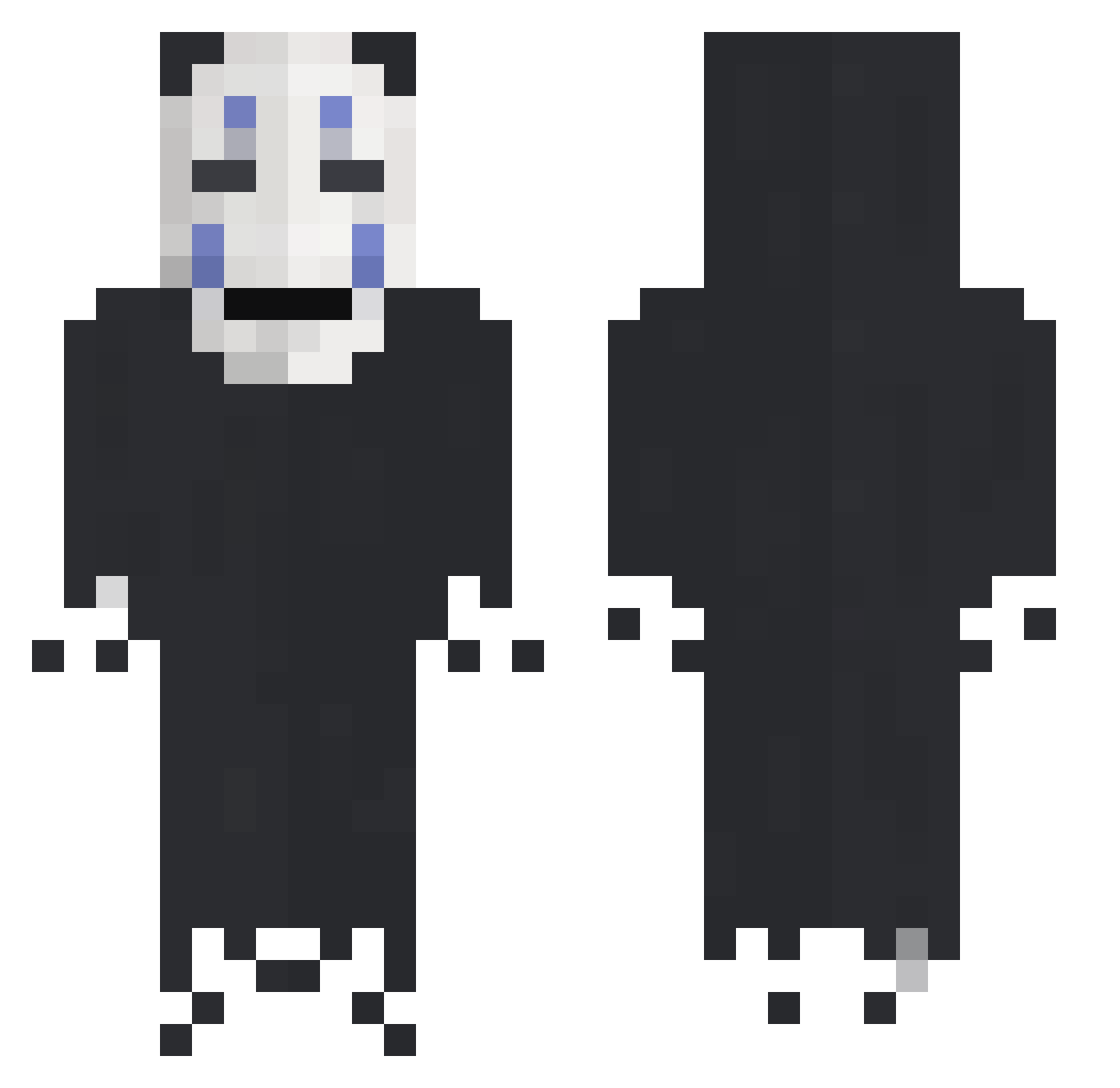 Tombolo Minecraft skin, front and back view
