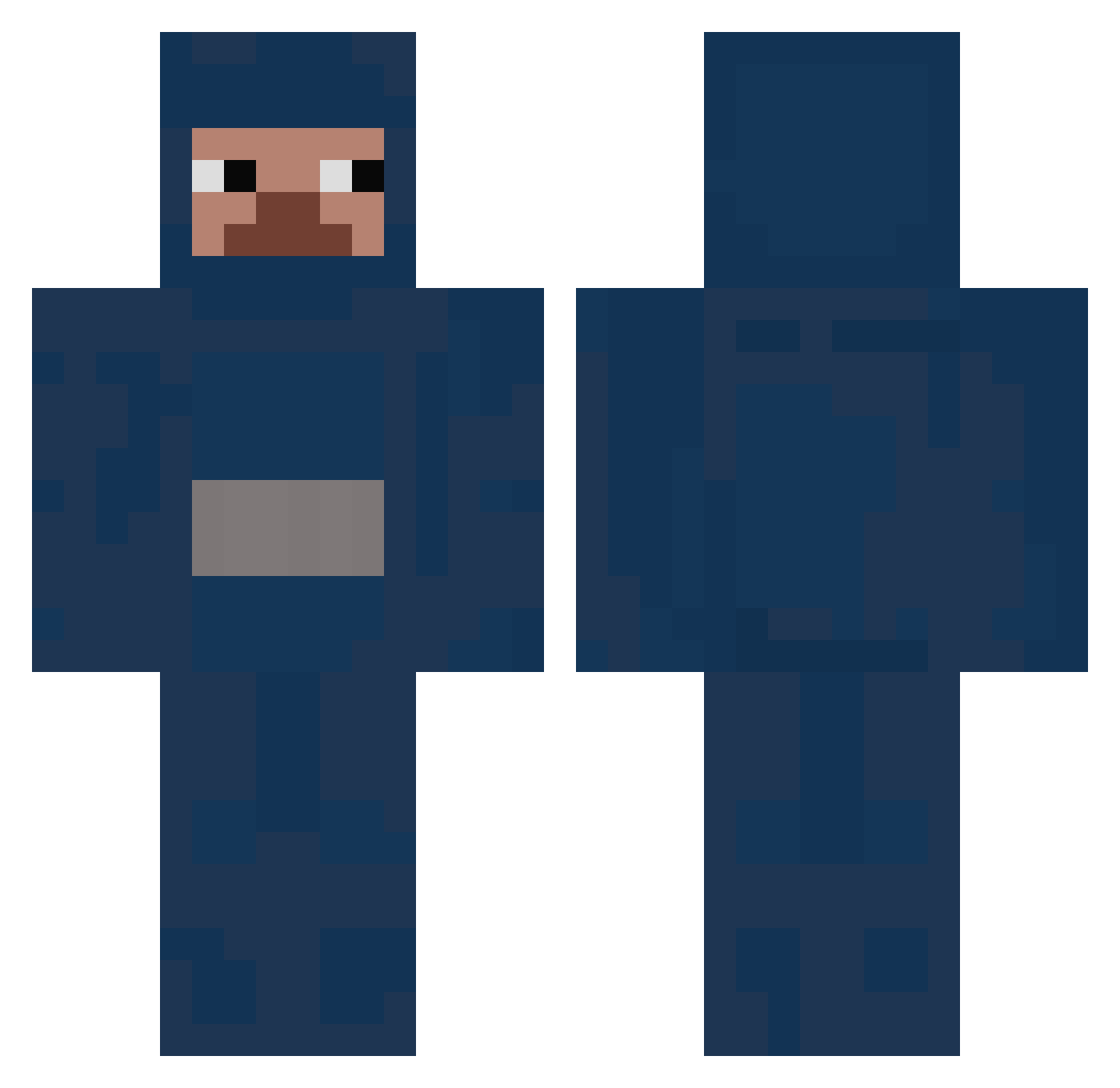 Bleb_MC Minecraft skin, front and back view