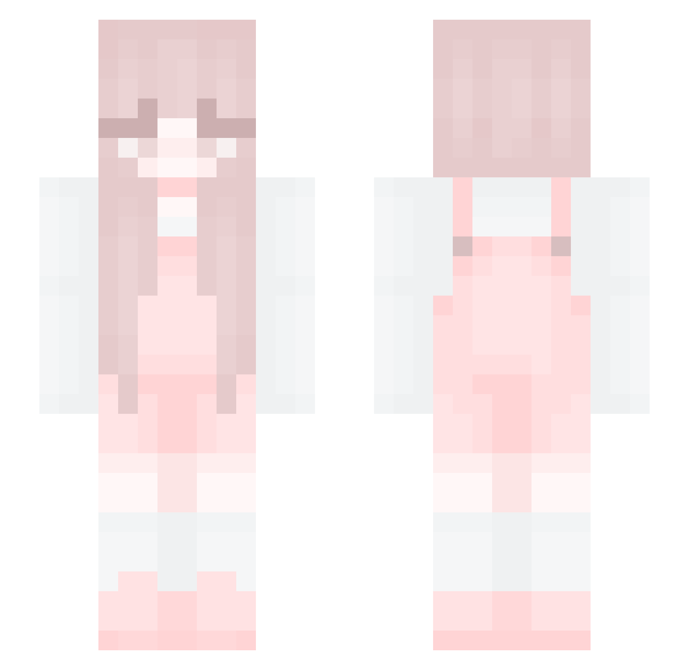 Shyae Minecraft skin, front and back view