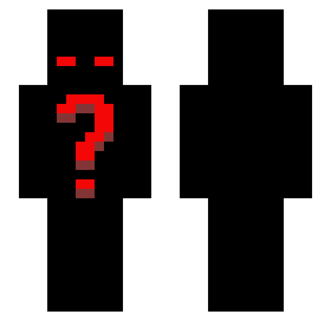 Tsere Minecraft skin, front and back view