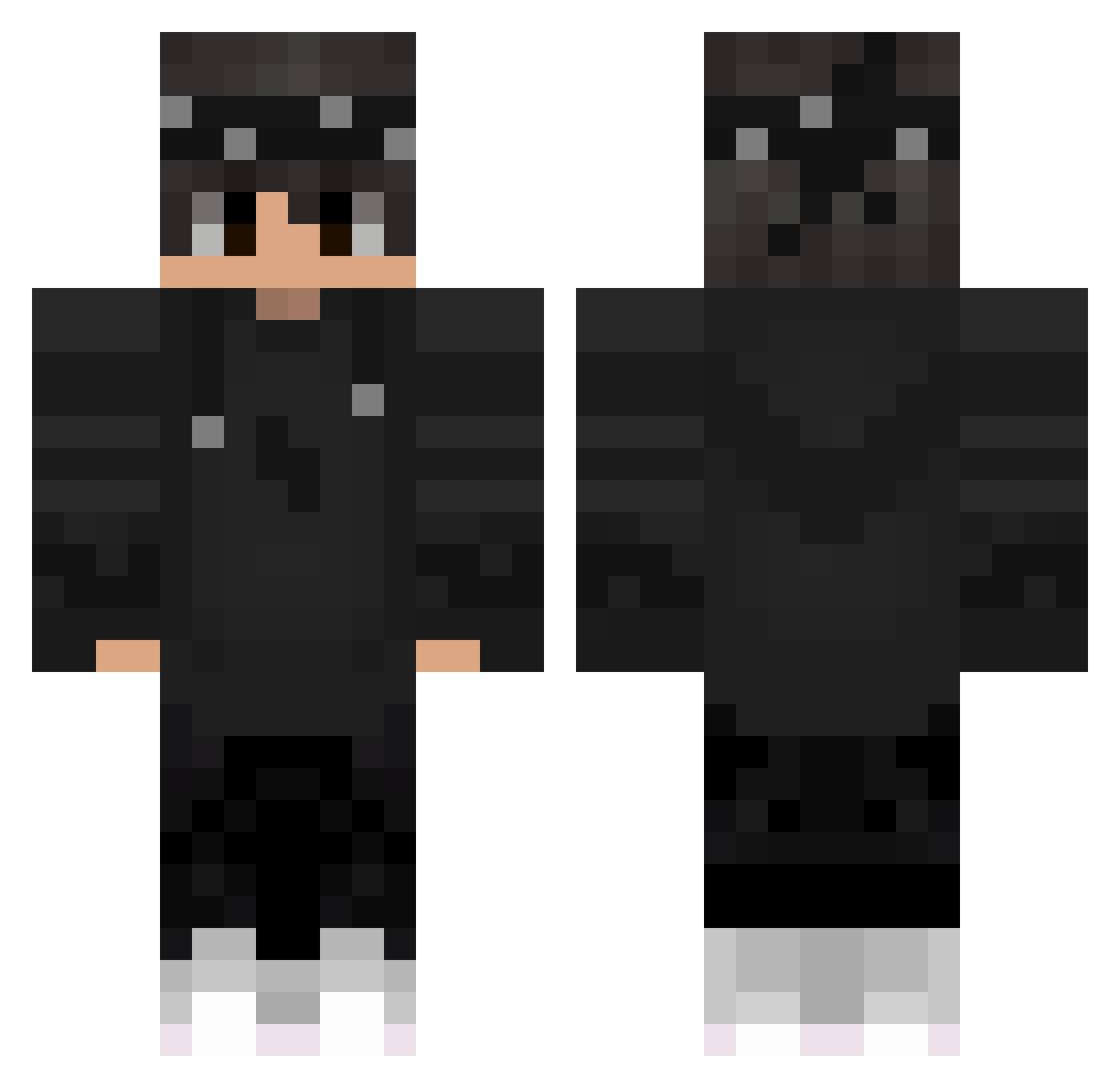 LemonCornflex Minecraft skin, front and back view