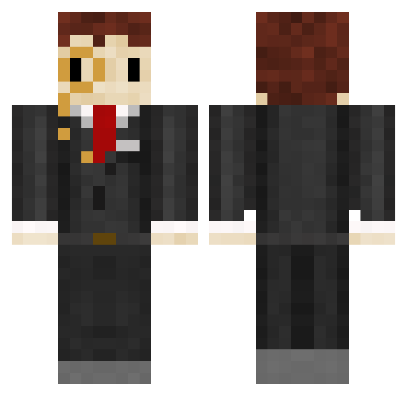 FiskerInc Minecraft skin, front and back view