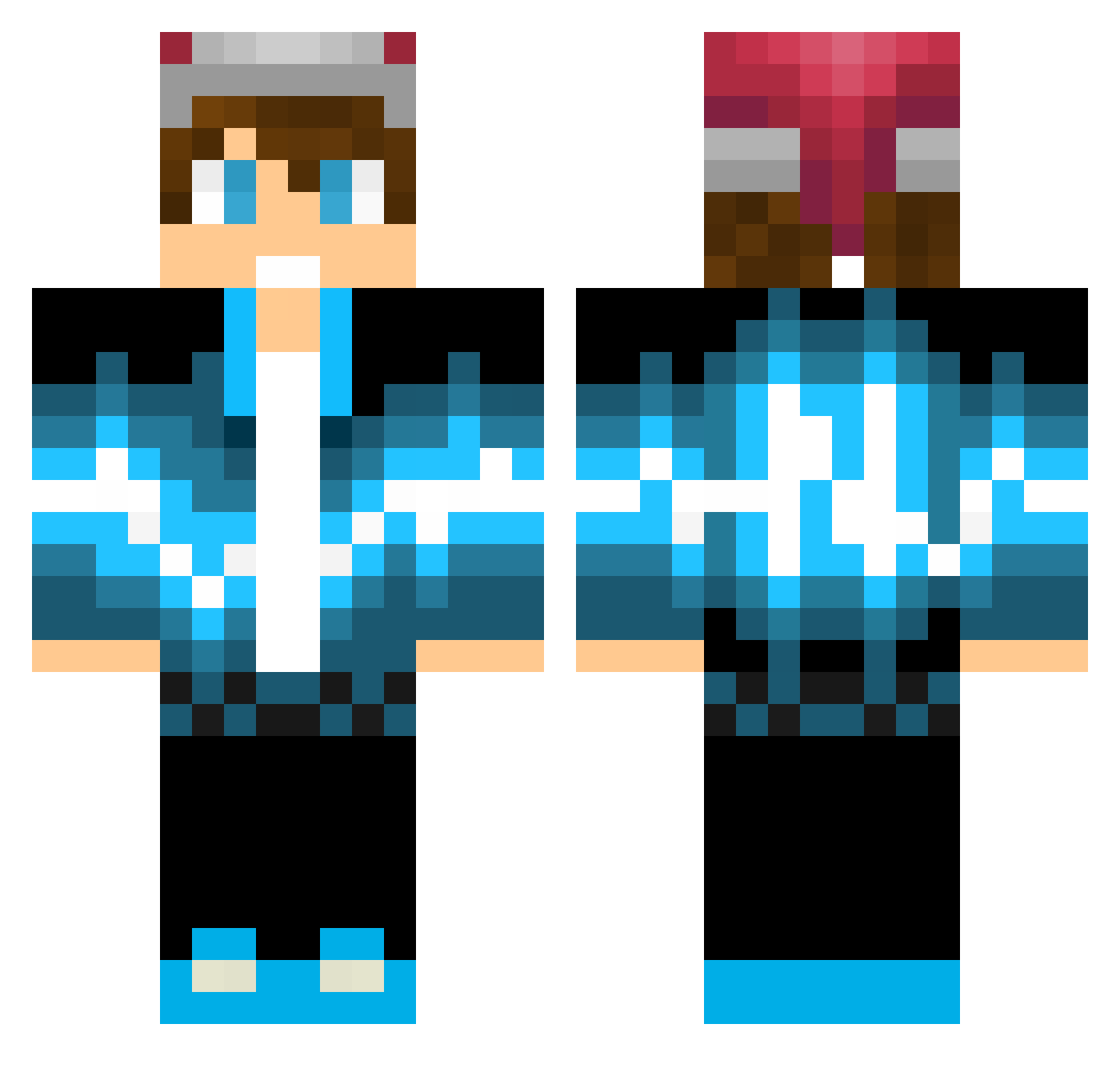 Tayjames05 Minecraft skin, front and back view
