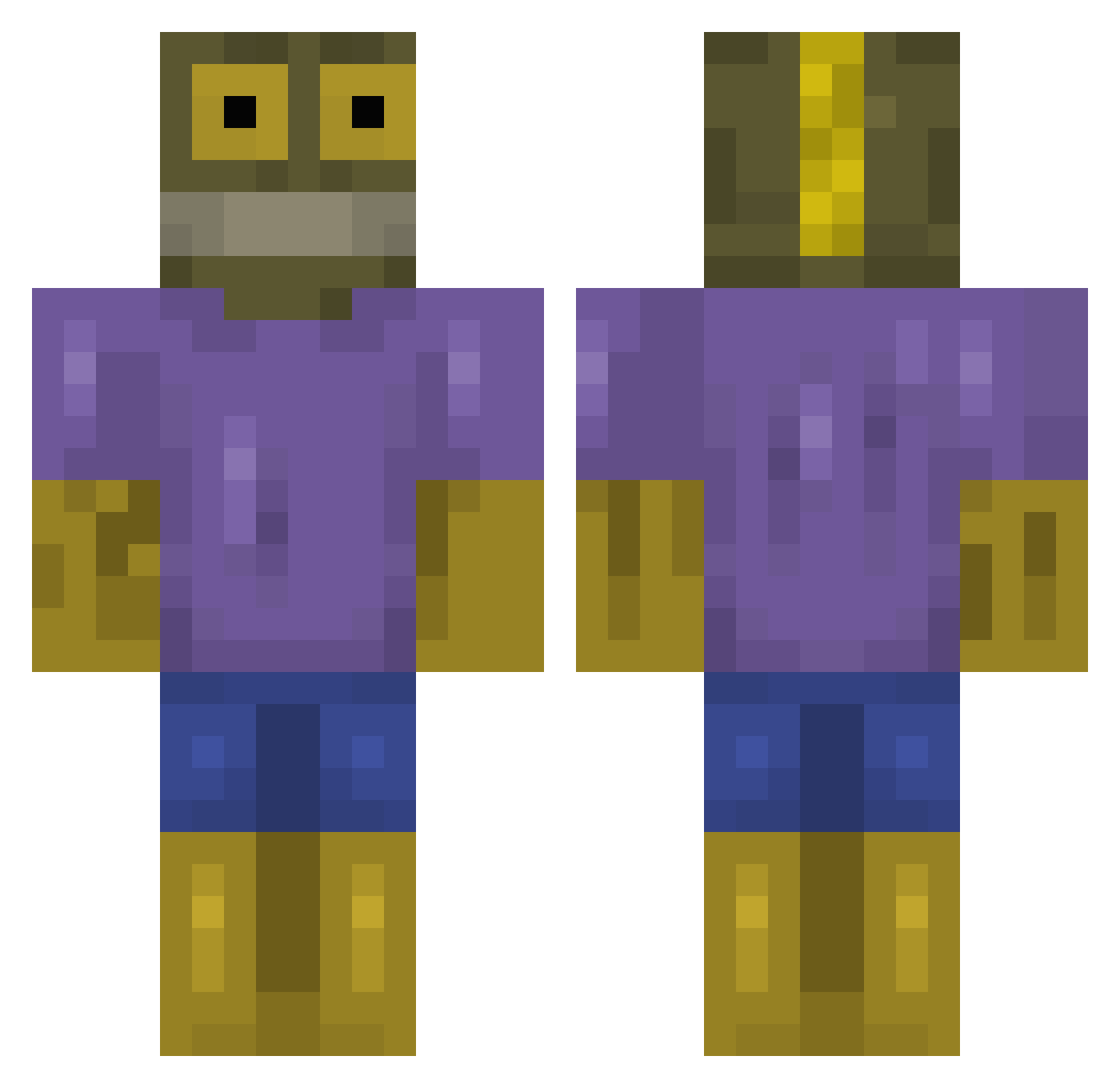 Chelscea Minecraft skin, front and back view