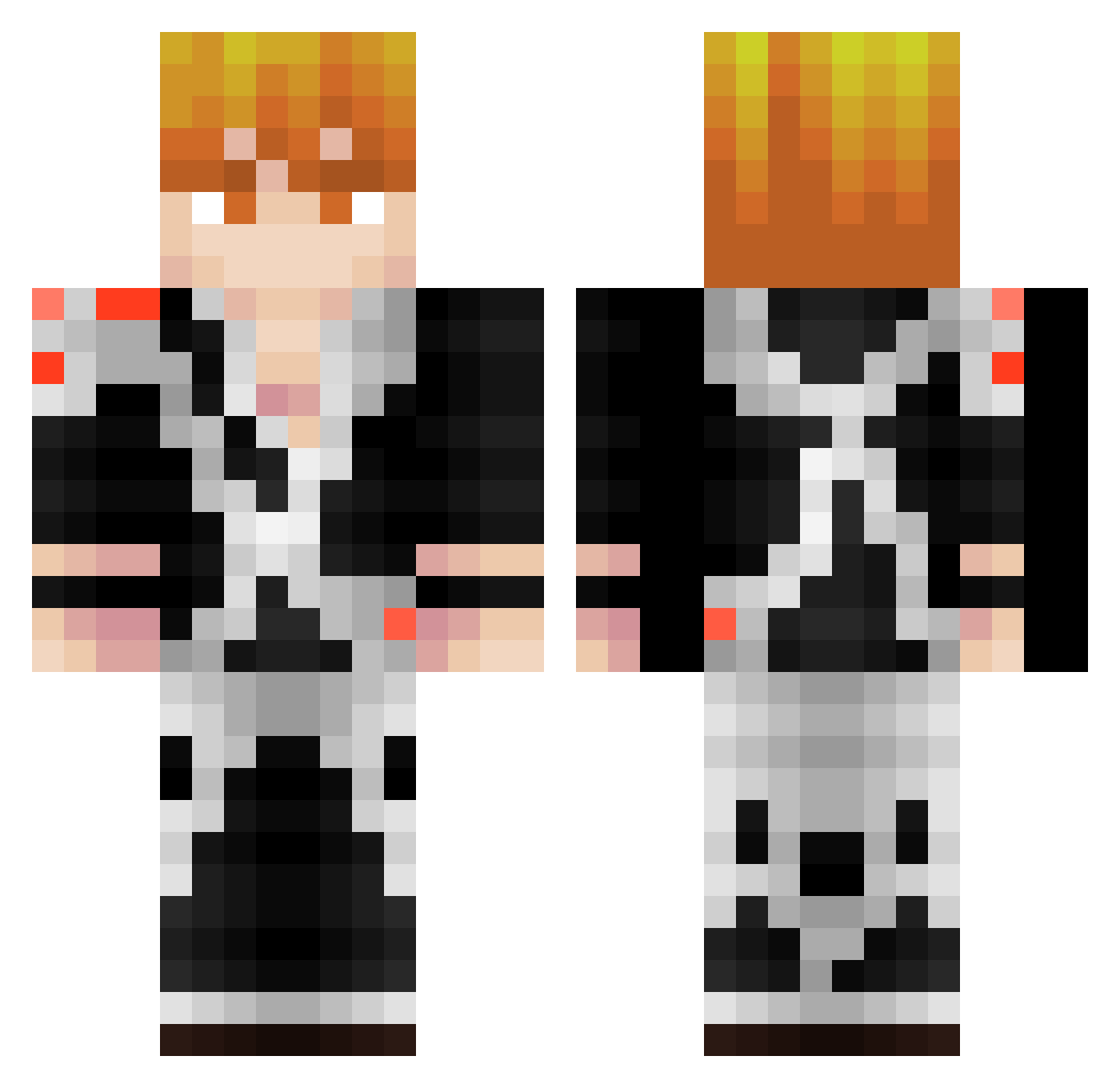 cqlture Minecraft skin, front and back view