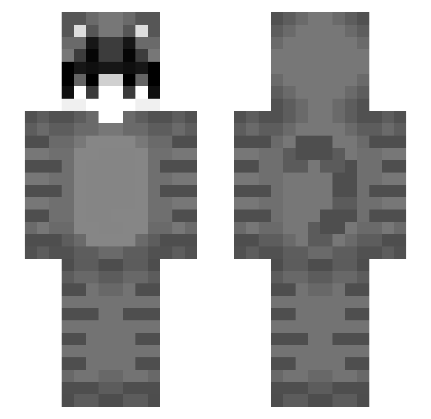 Howker Minecraft skin, front and back view