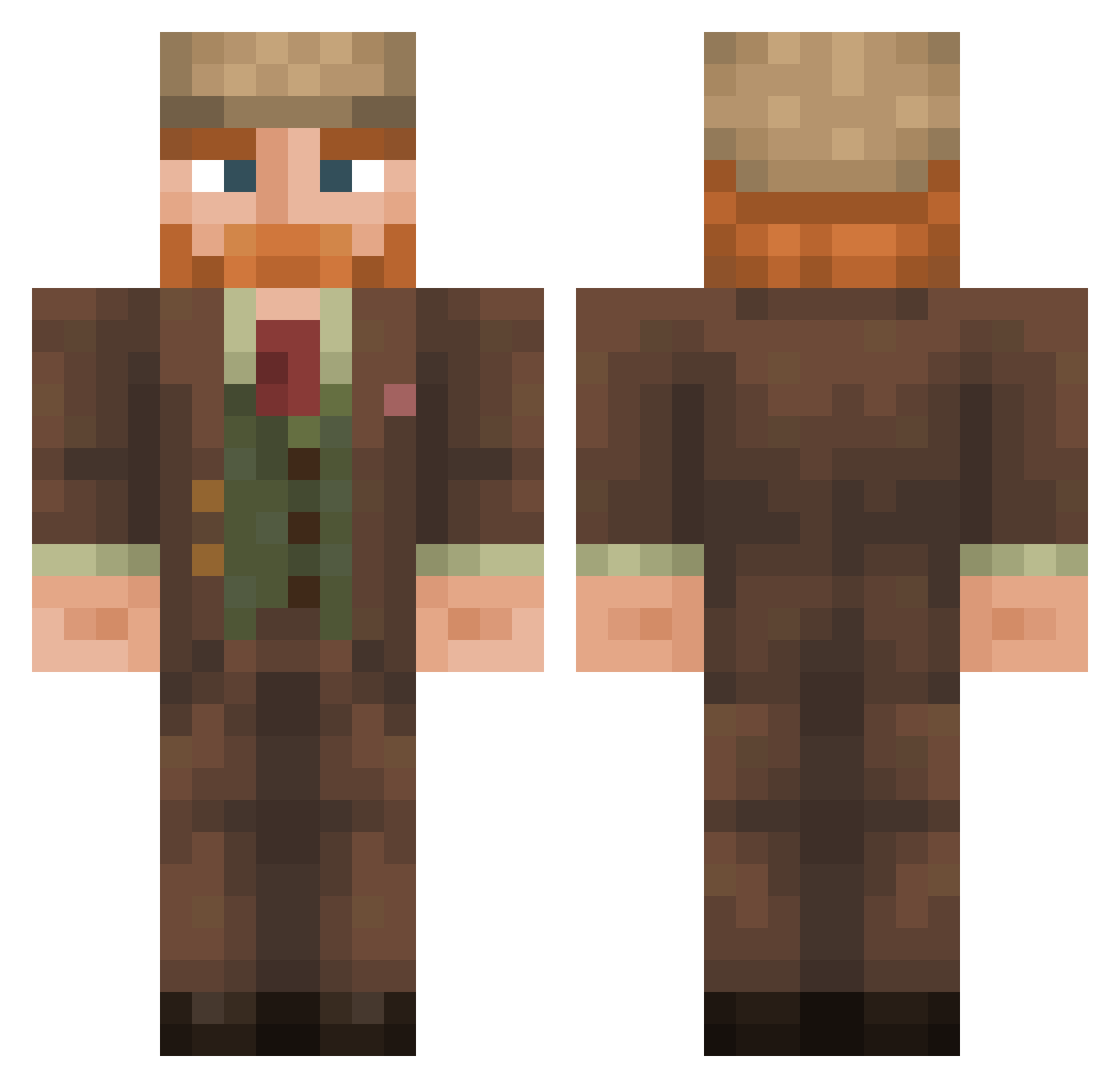 CHRacing88 Minecraft skin, front and back view