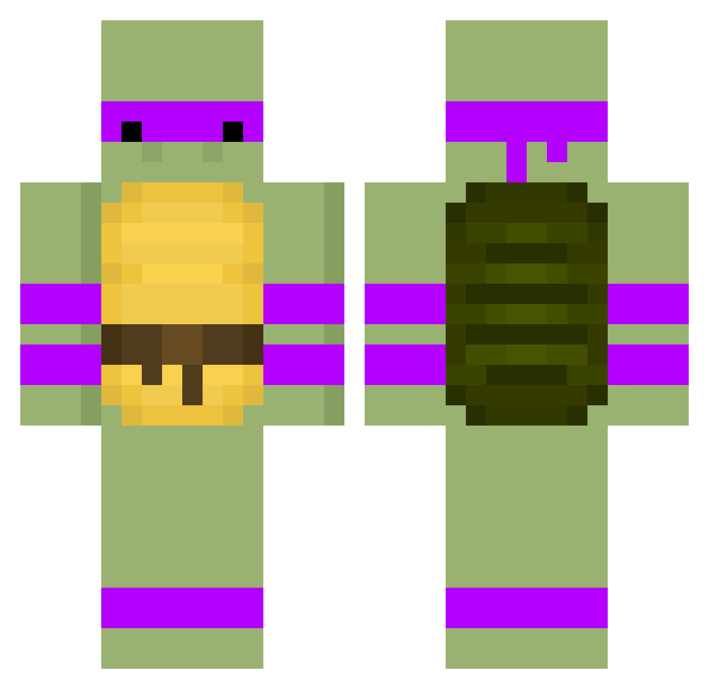 KorekYT_ Minecraft skin, front and back view