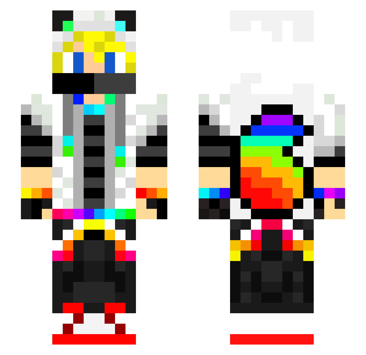 Ne12al14 Minecraft skin, front and back view