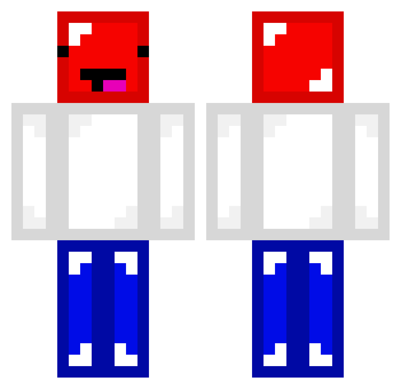 YuxngestInCharge Minecraft skin, front and back view
