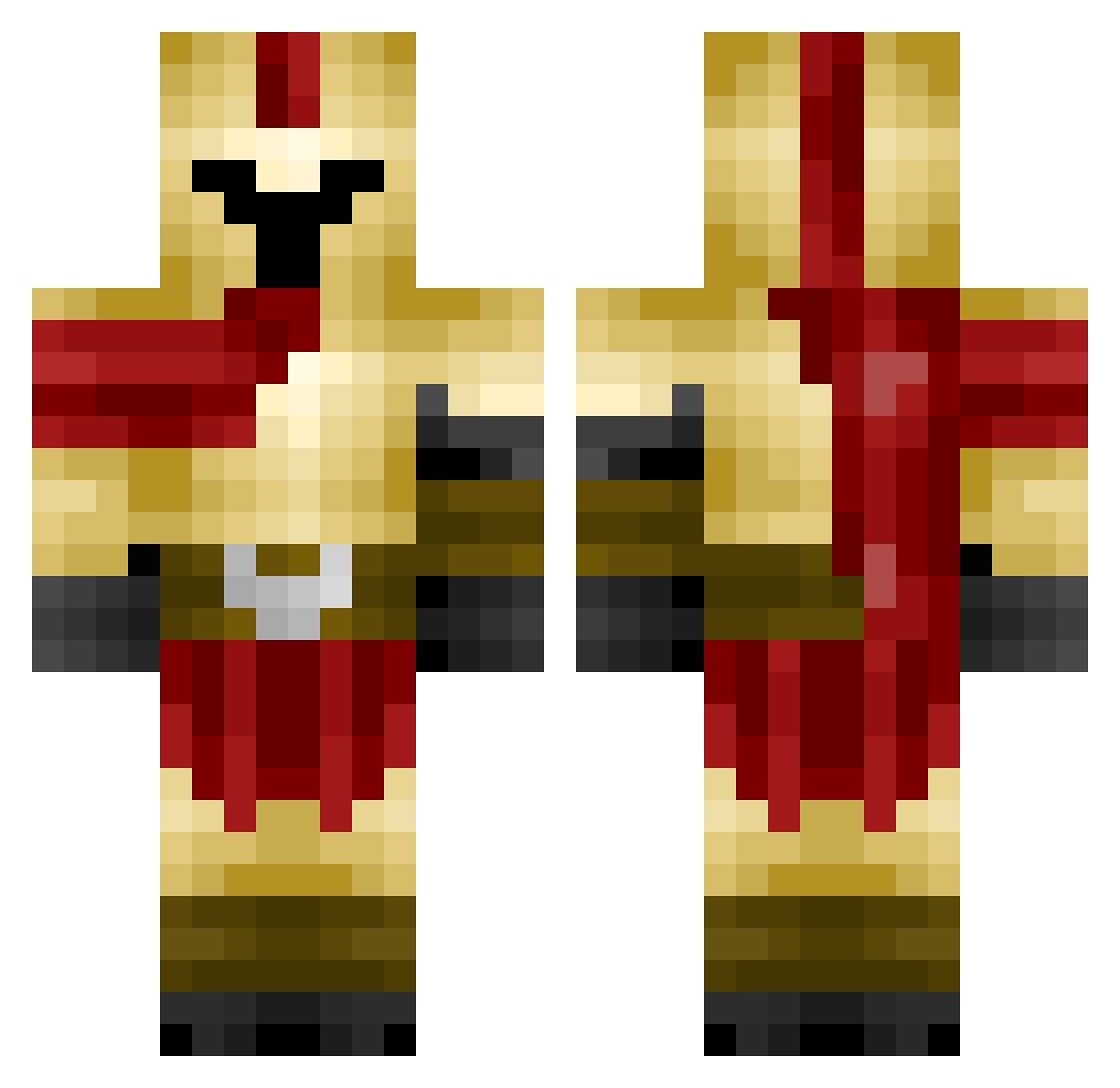 Sonic_Bade Minecraft skin, front and back view
