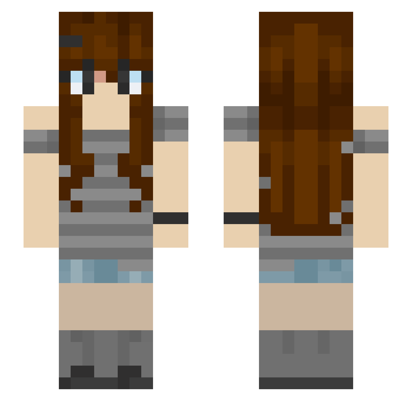 S4turnzzzz Minecraft skin, front and back view