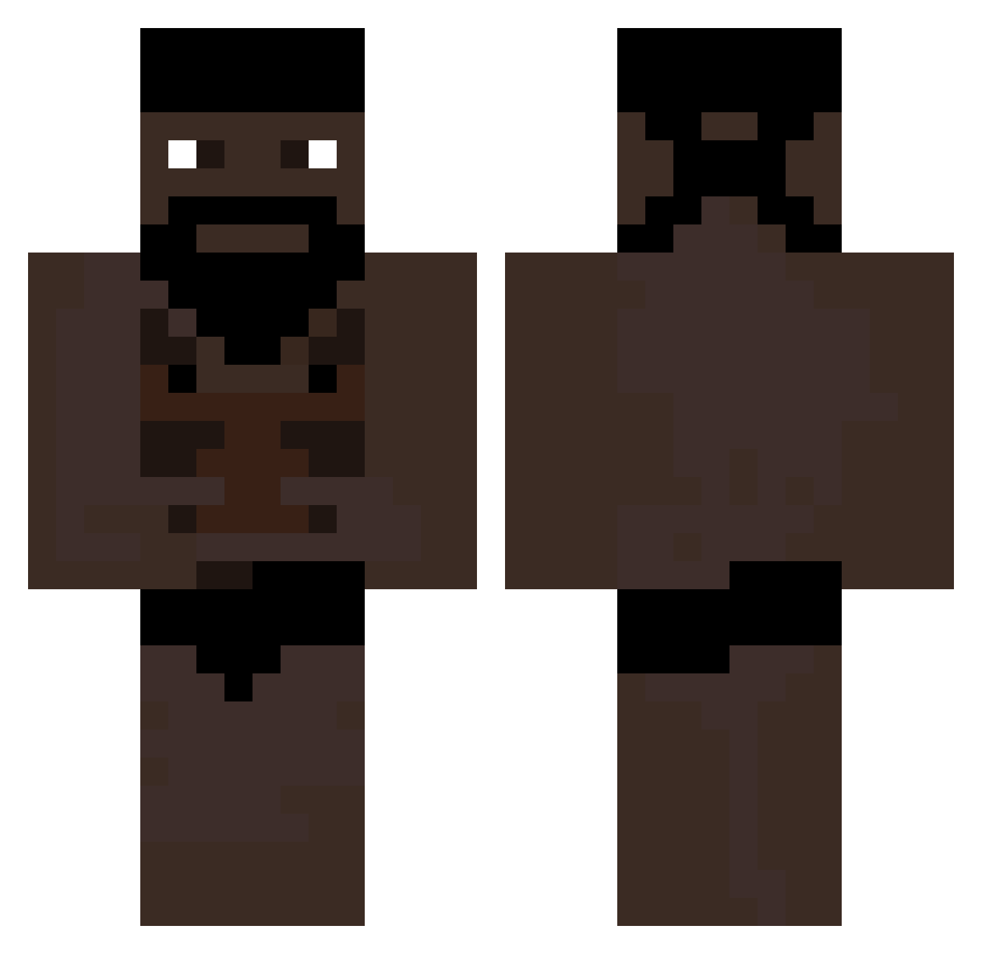 coringa1213 Minecraft skin, front and back view