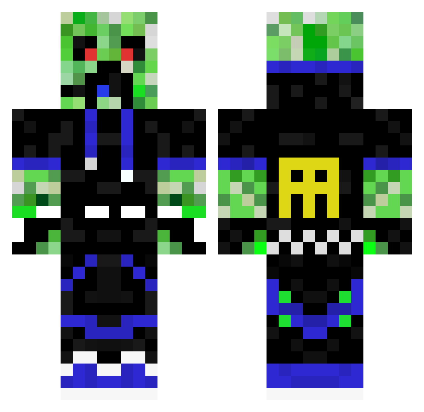 Sebastian_214 Minecraft skin, front and back view
