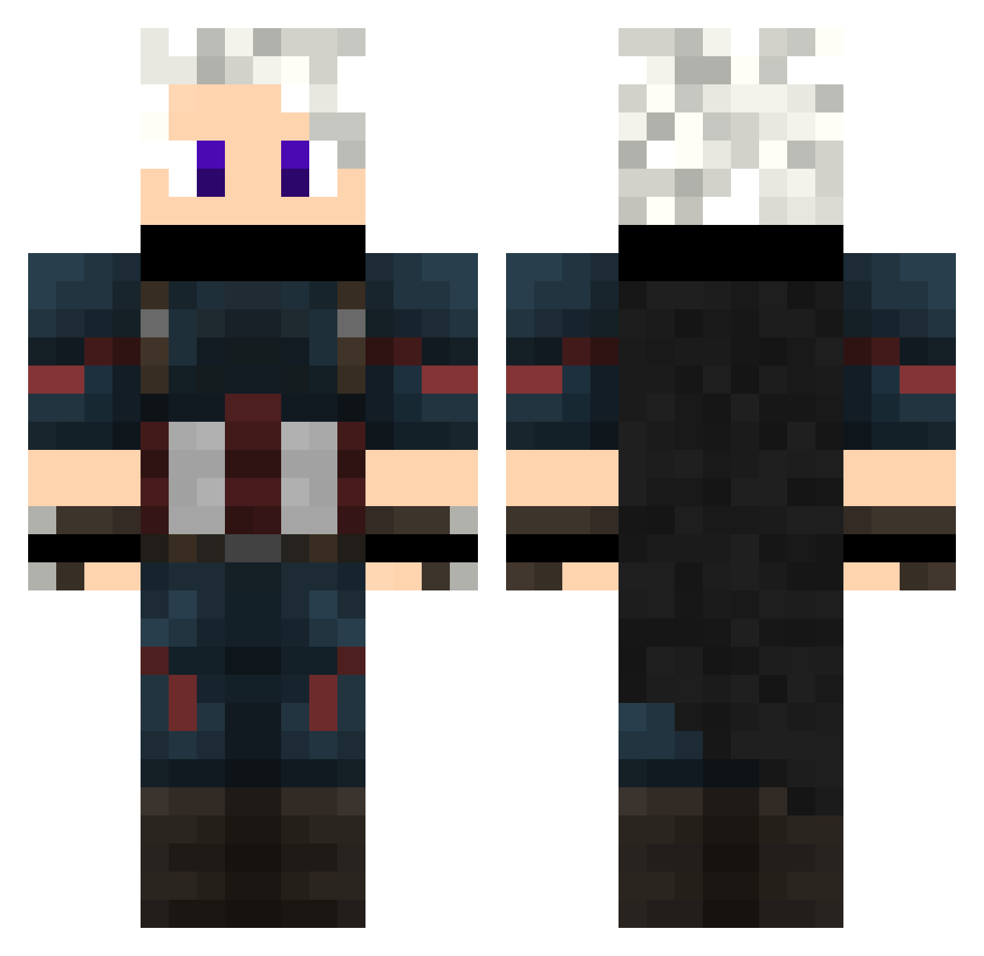 StarLord587 Minecraft skin, front and back view