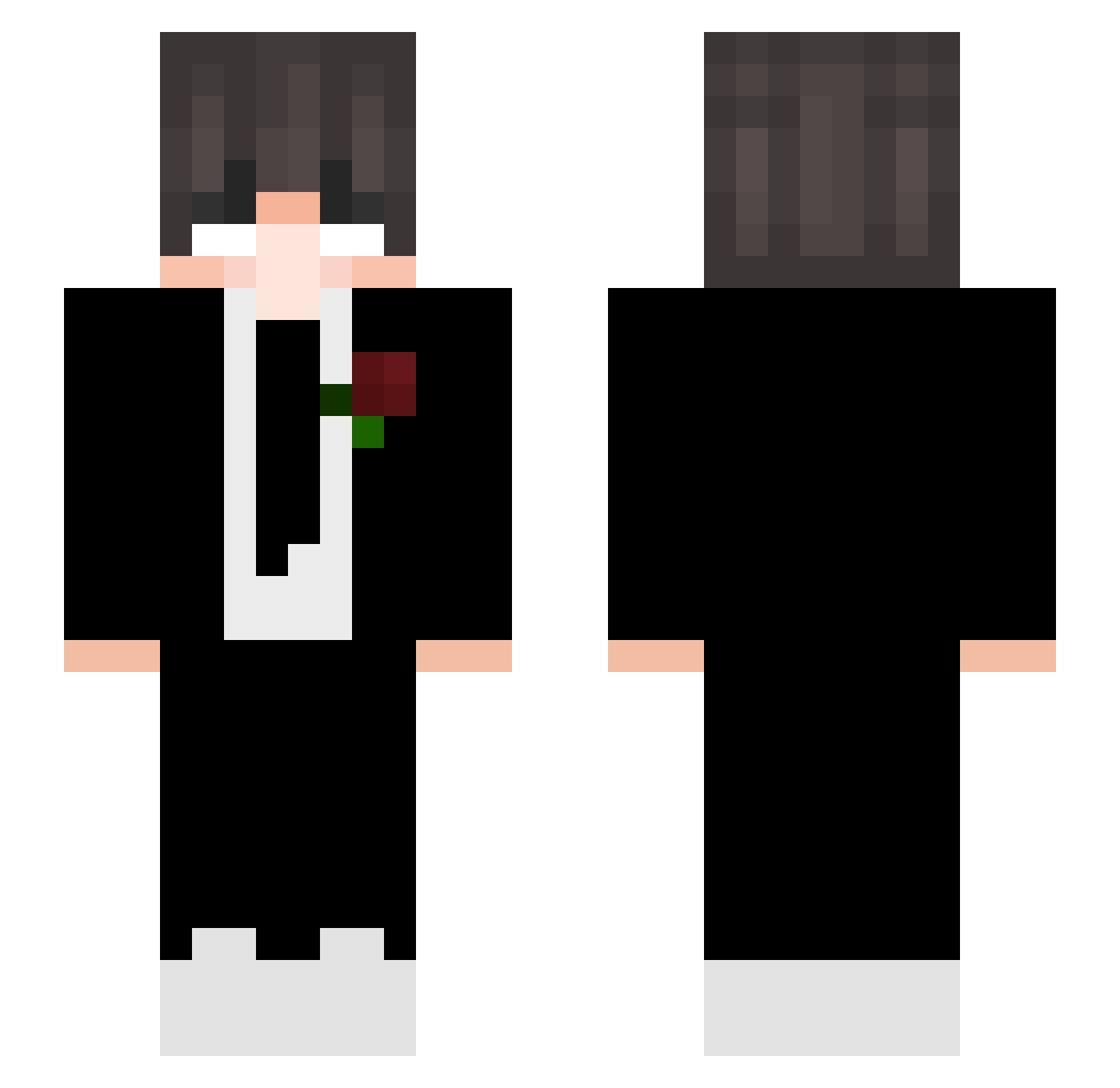 Kierowca_ Minecraft skin, front and back view