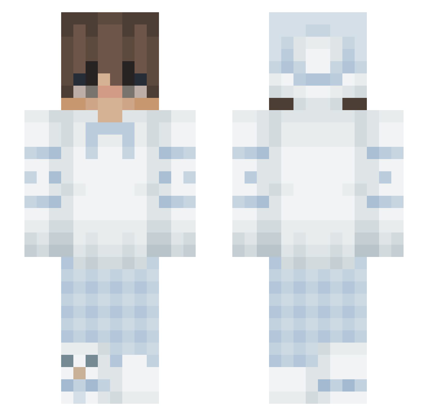 EgirlClark Minecraft skin, front and back view