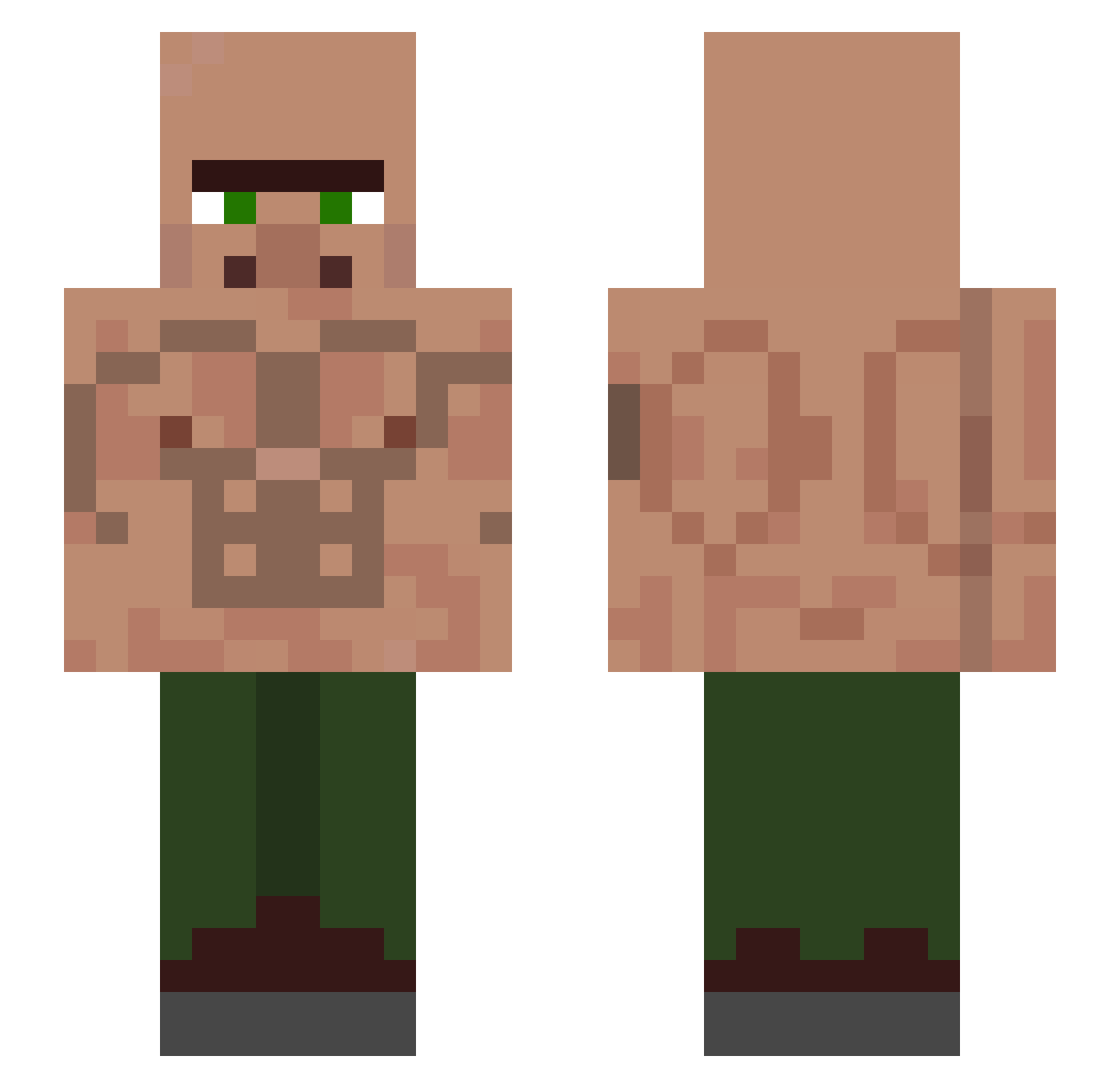 unaonemore Minecraft skin, front and back view