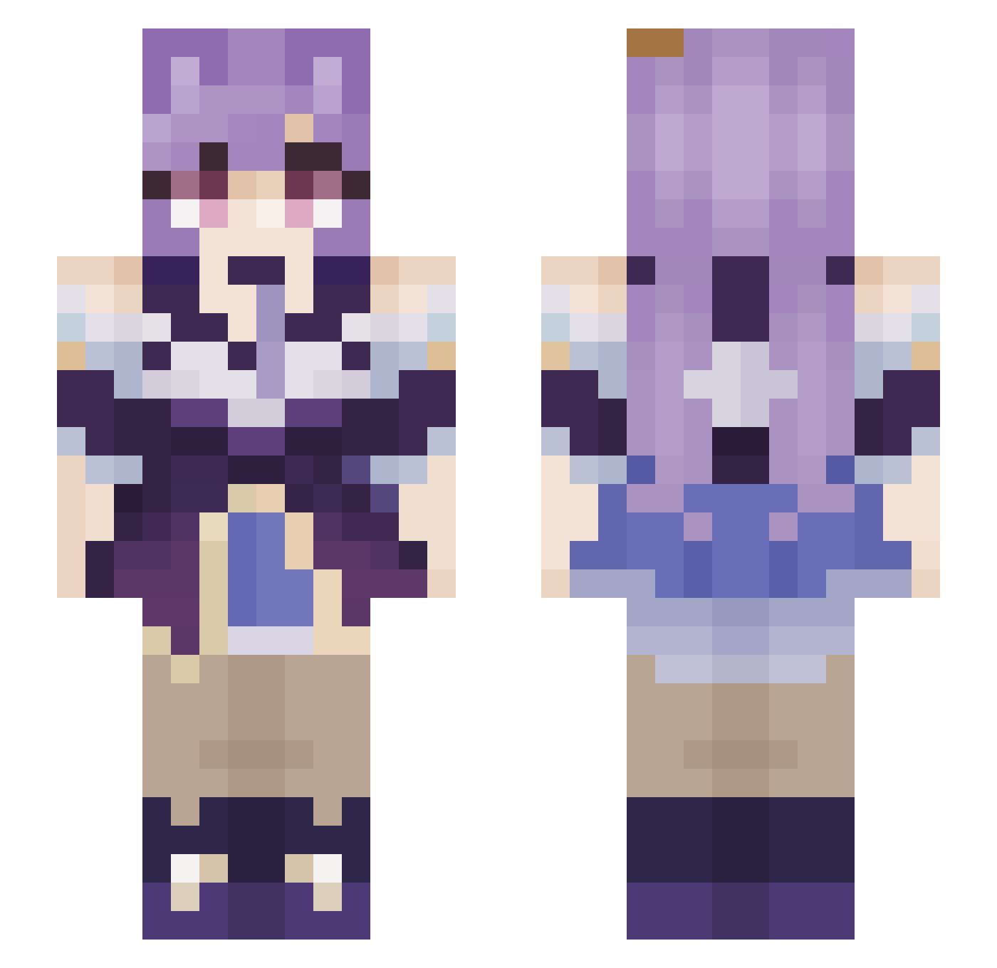 Craziboy_1 Minecraft skin, front and back view