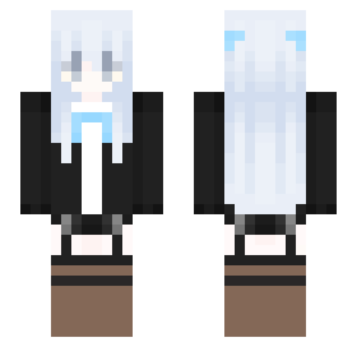 pvpgww Minecraft skin, front and back view