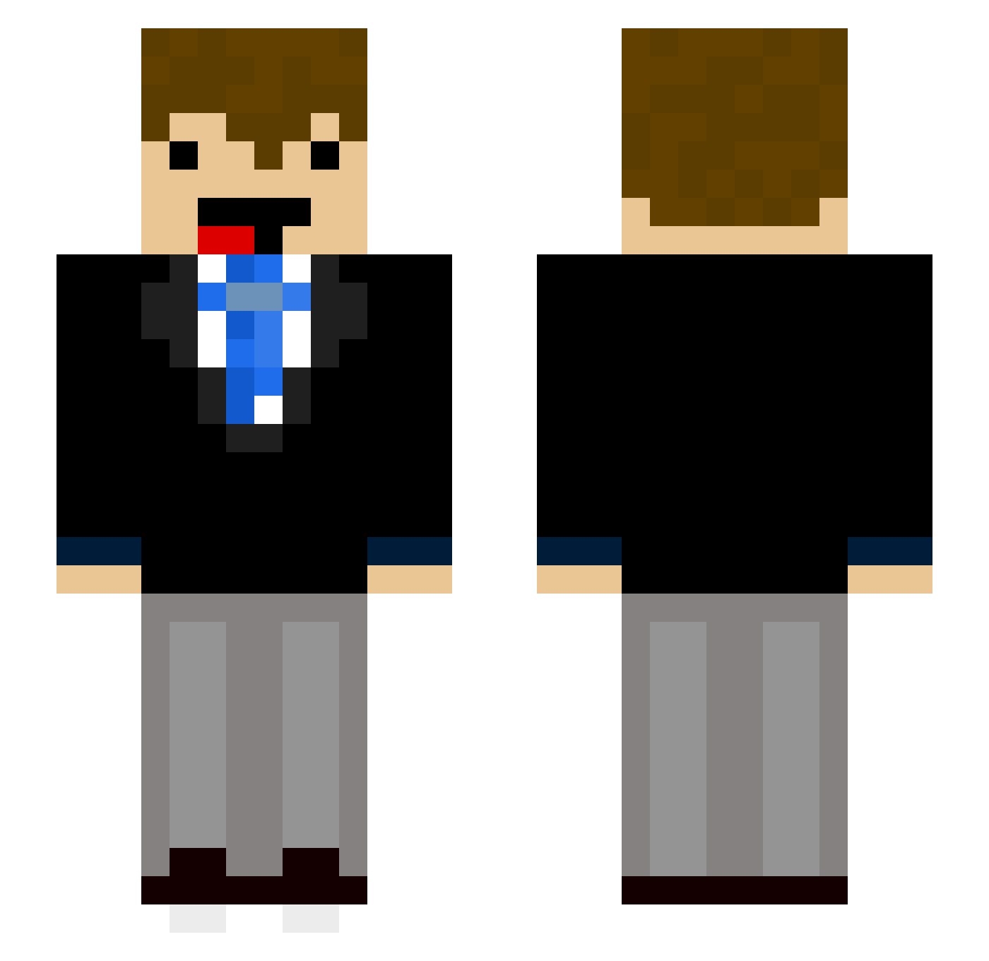 RCthe4 Minecraft skin, front and back view