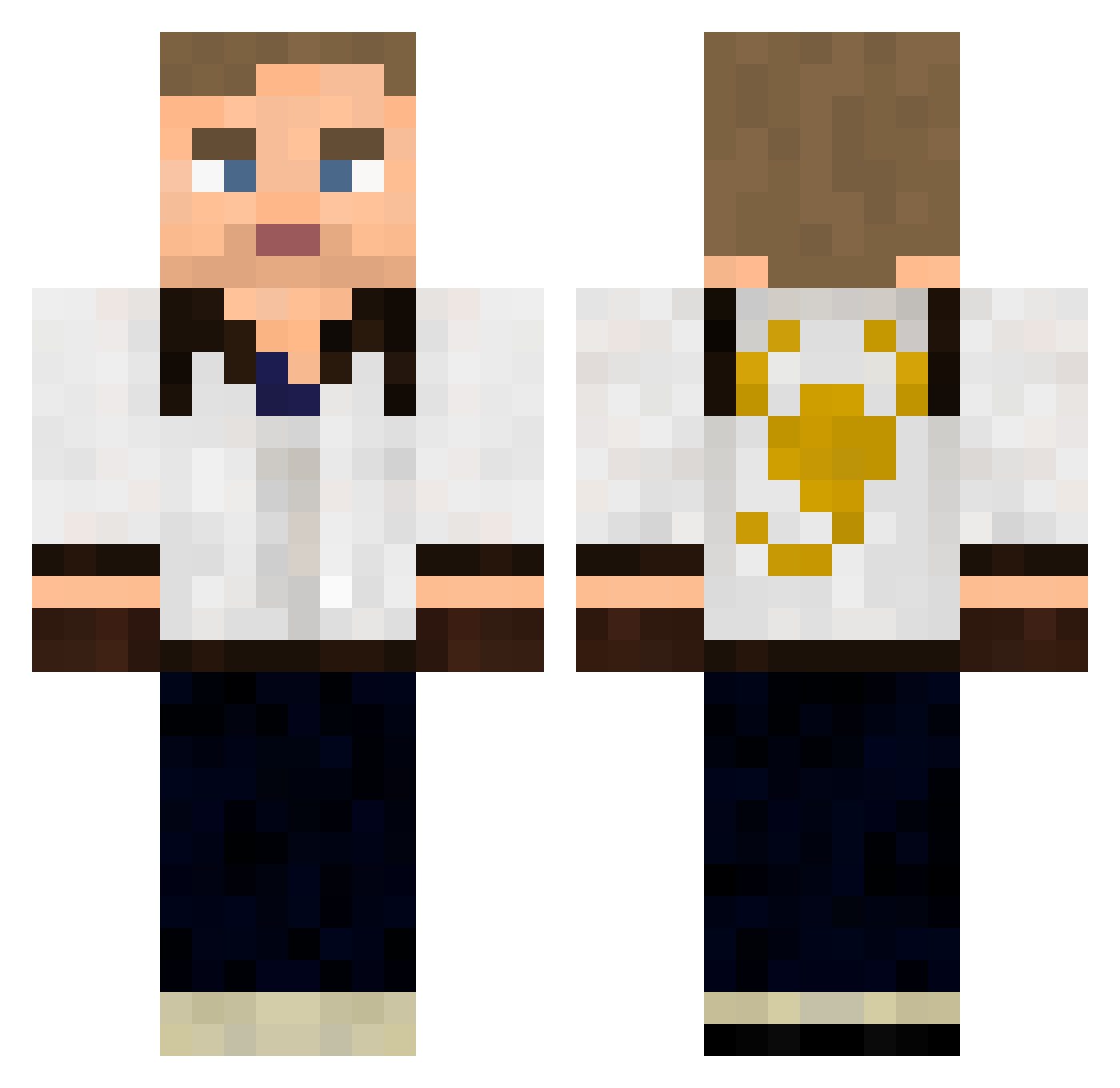 Szczupak45 Minecraft skin, front and back view
