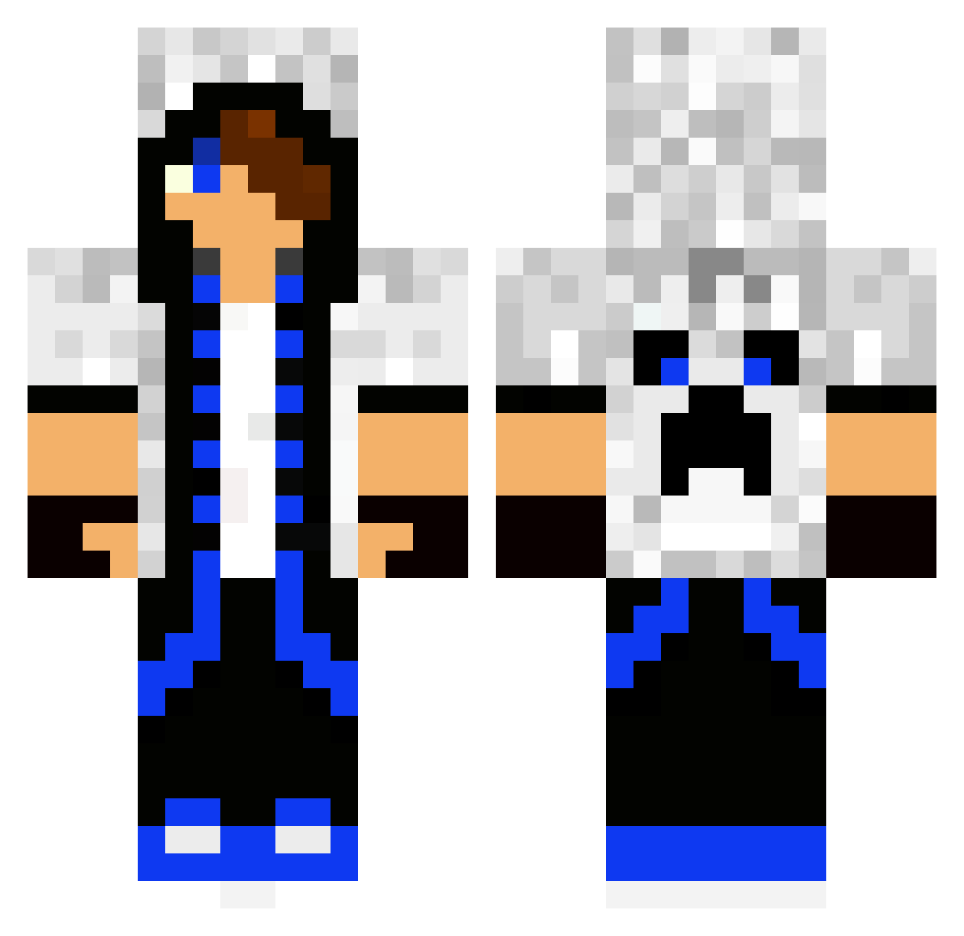 wheeziest Minecraft skin, front and back view