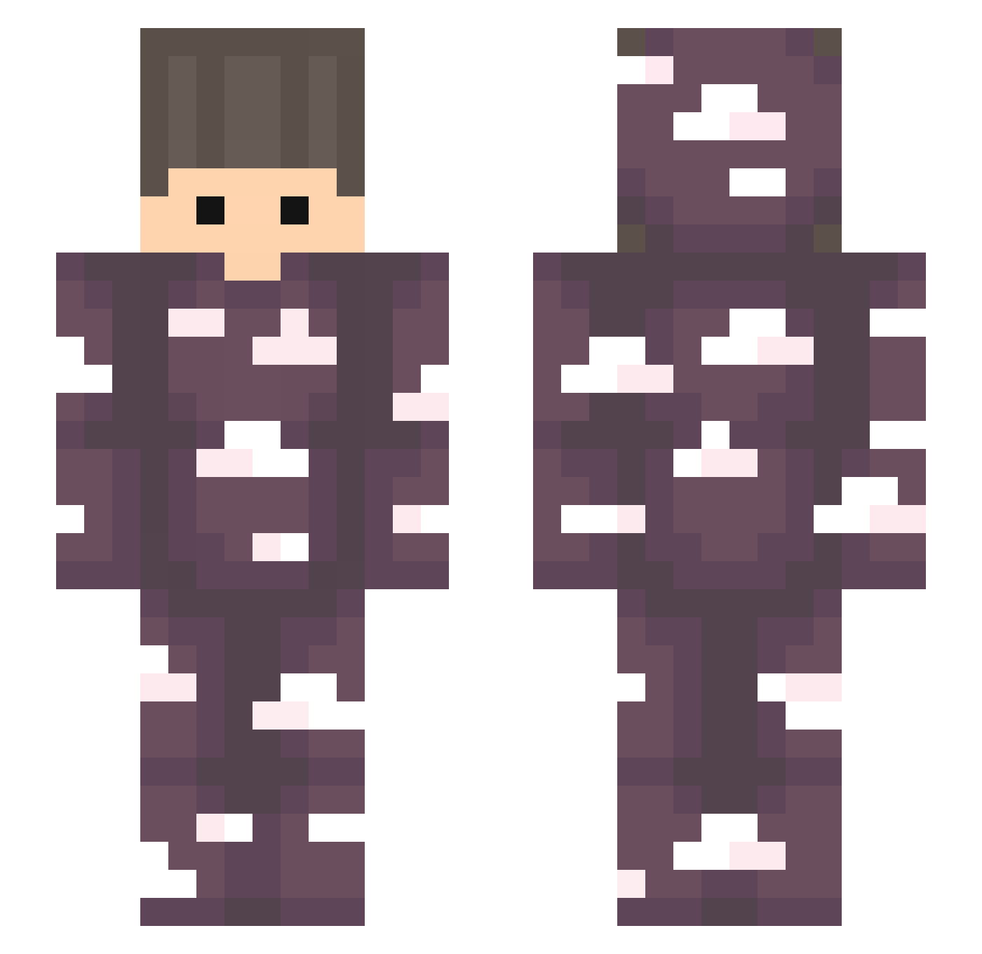 oNino_ Minecraft skin, front and back view