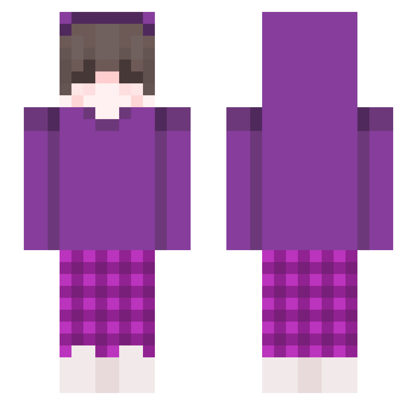 Vill4ger Minecraft skin, front and back view