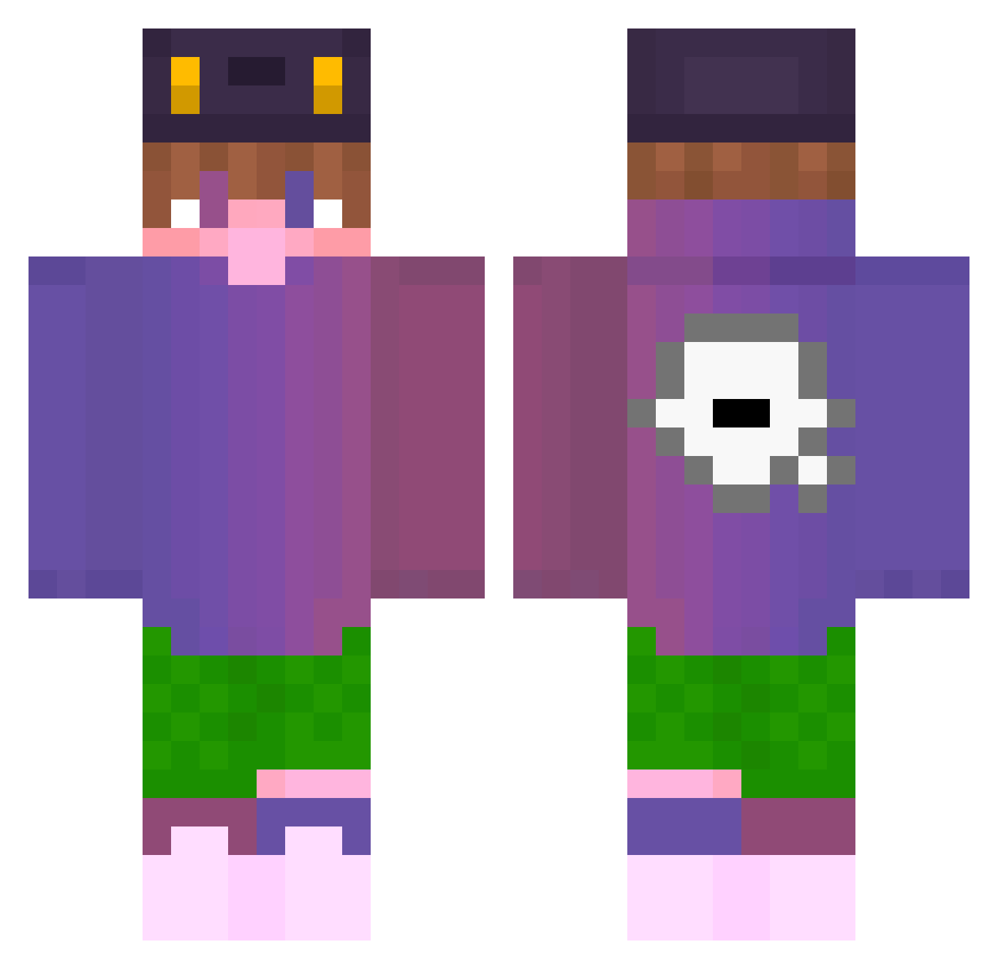 Tchout_ Minecraft skin, front and back view