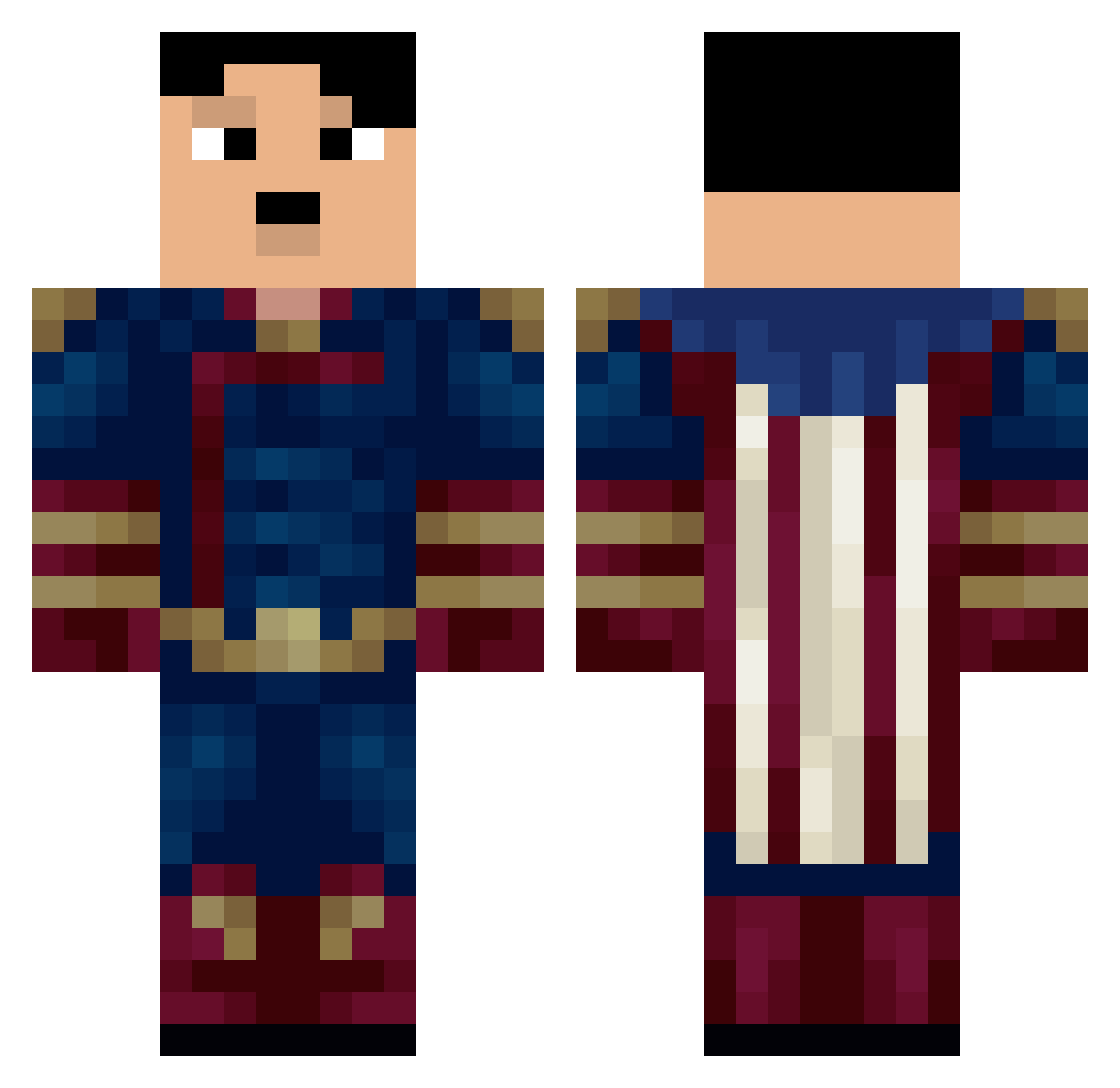 skyzer29 Minecraft skin, front and back view