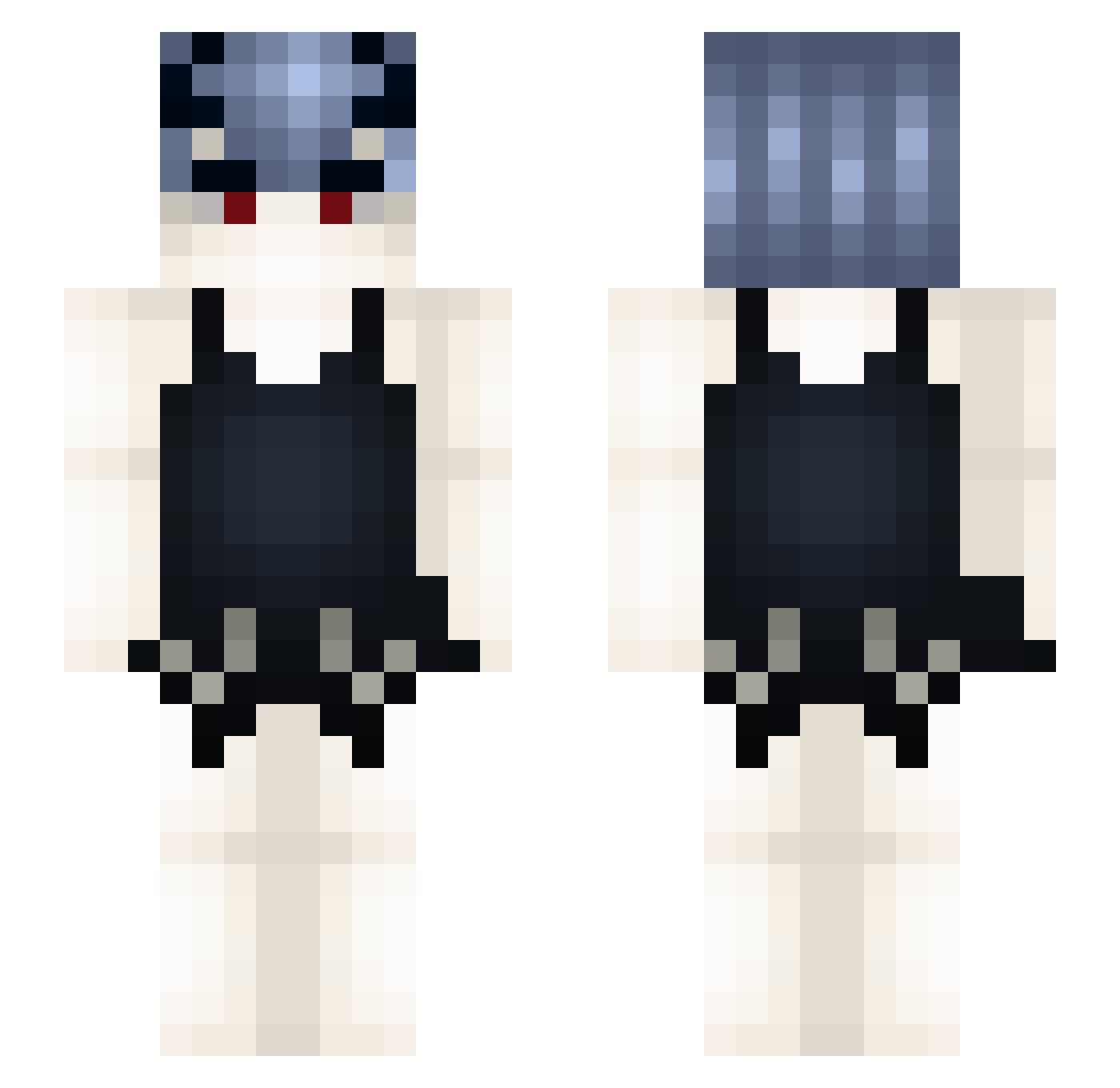 BirdeyQuinn Minecraft skin, front and back view