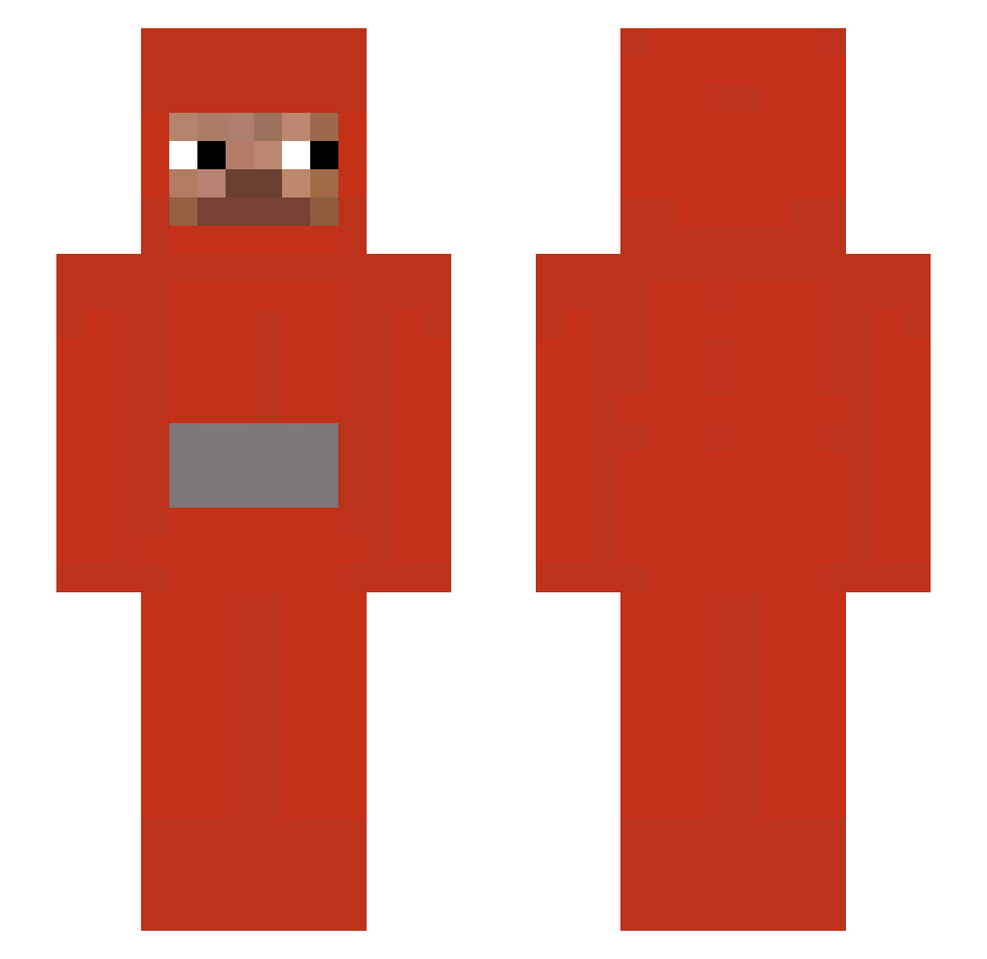 ImChelo Minecraft skin, front and back view
