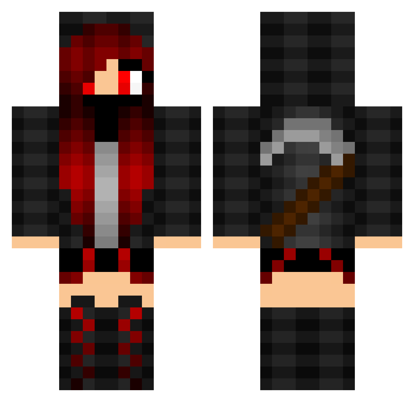 ChocciMilkMan Minecraft skin, front and back view