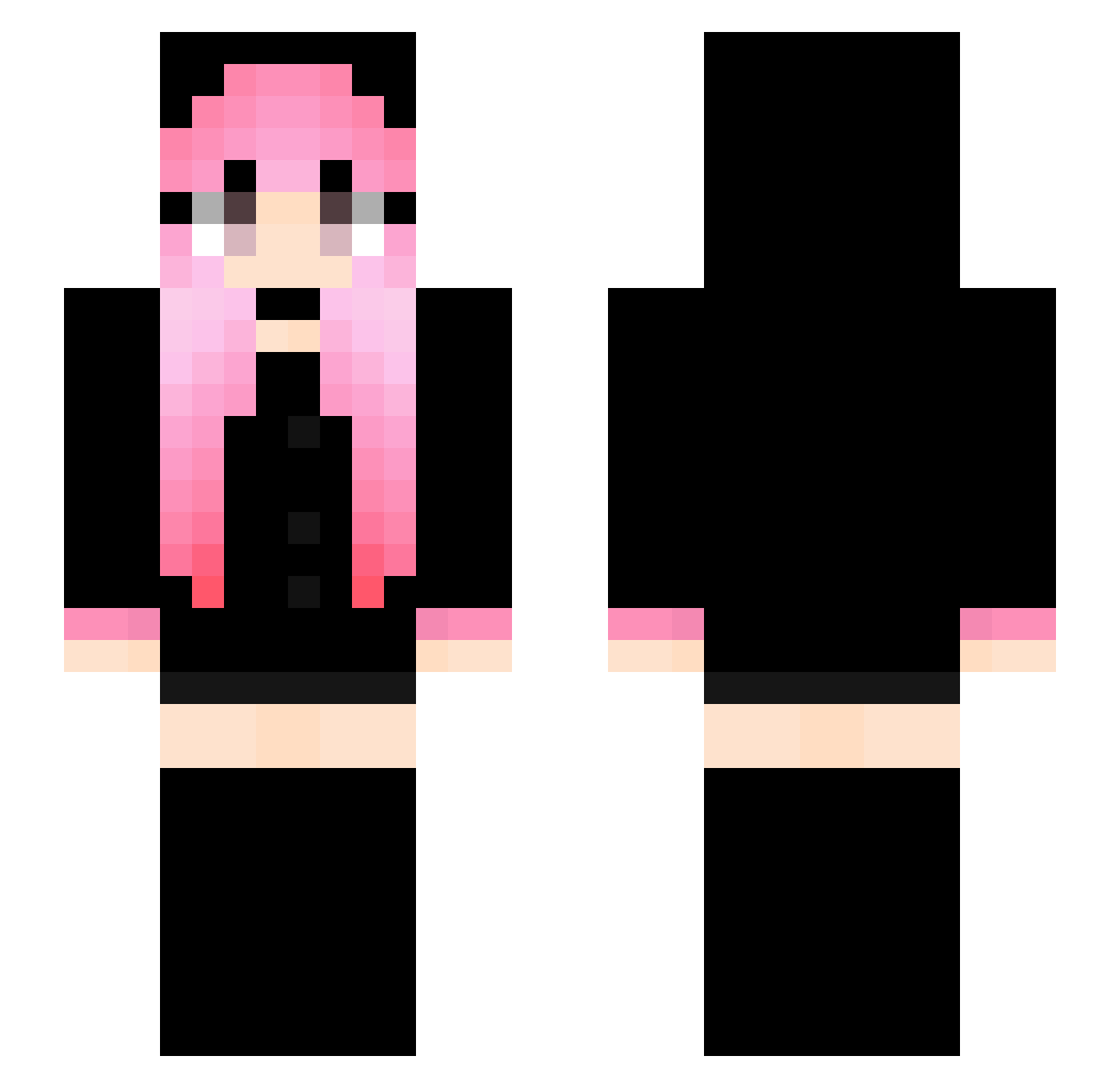 zikckk Minecraft skin, front and back view
